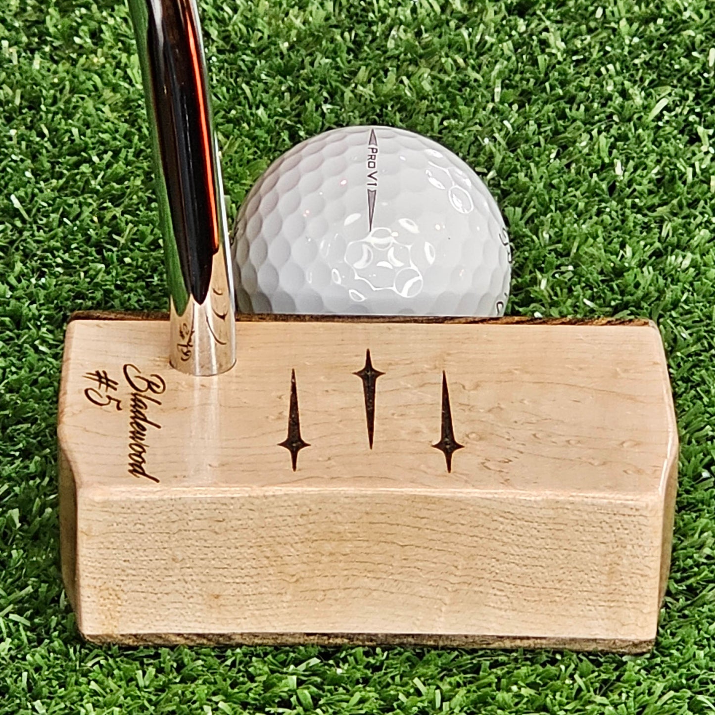 East Indian Rosewood and curly maple bladewood style putter