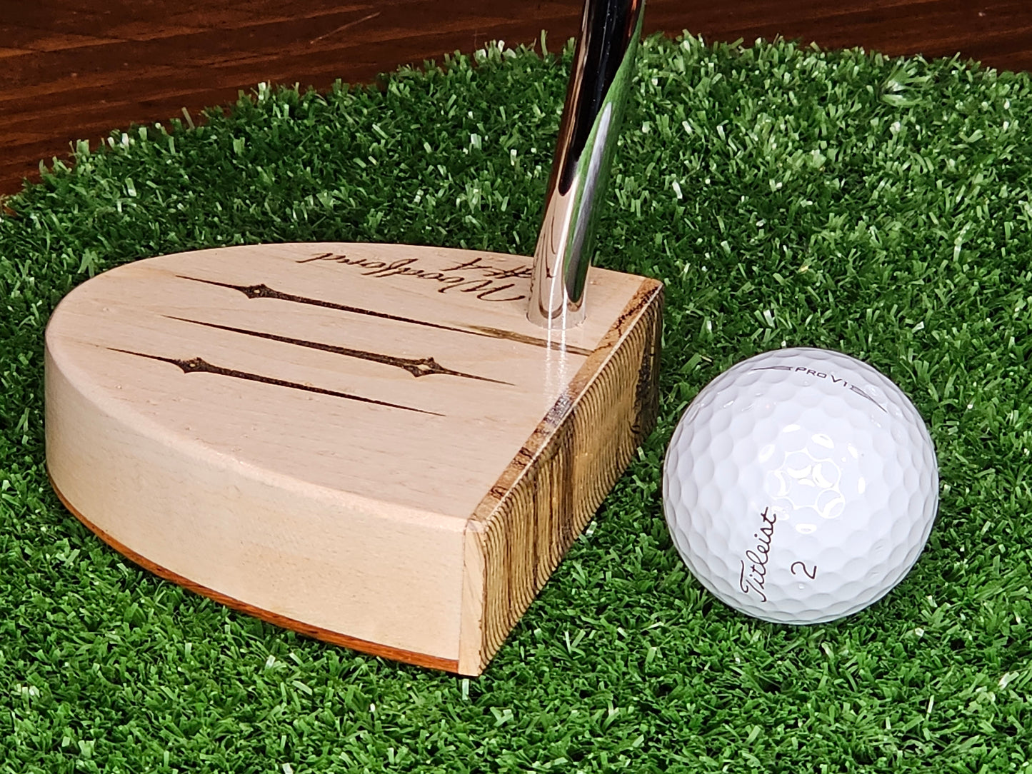 Curly Maple body with bloodwood baseplate and zebrawood faceplate