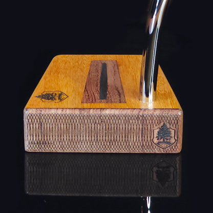 Chakte Viga wood putter, Chechen faceplate with Red Oak and Hard Maple body