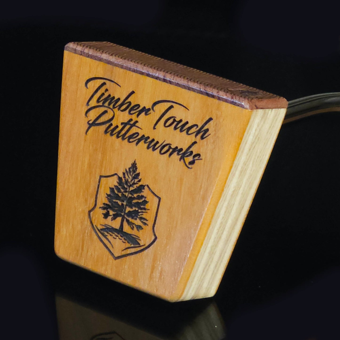 Chakte Viga wood putter, Chechen faceplate with Red Oak and Hard Maple body