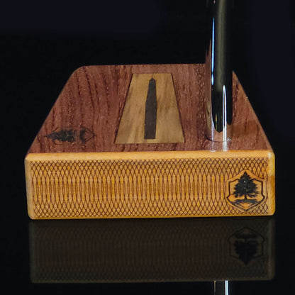 Chechen wood top and base putter with Hard Maple body and Chakte Viga wood face