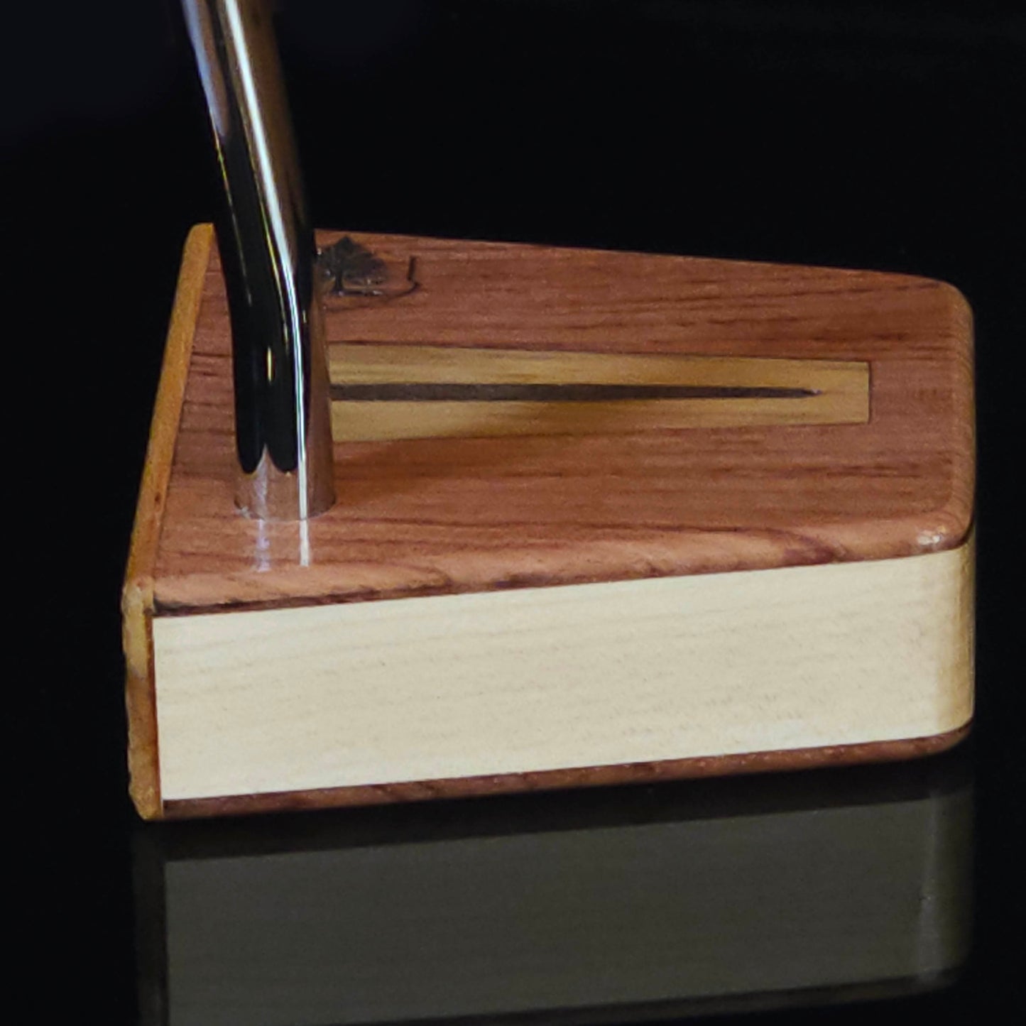 Chechen wood top and base putter with Hard Maple body and Chakte Viga wood face