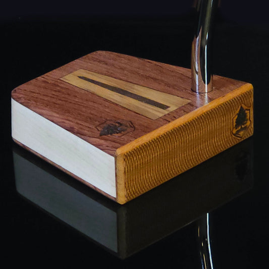 Chechen wood top and base putter with Hard Maple body and Chakte Viga wood face