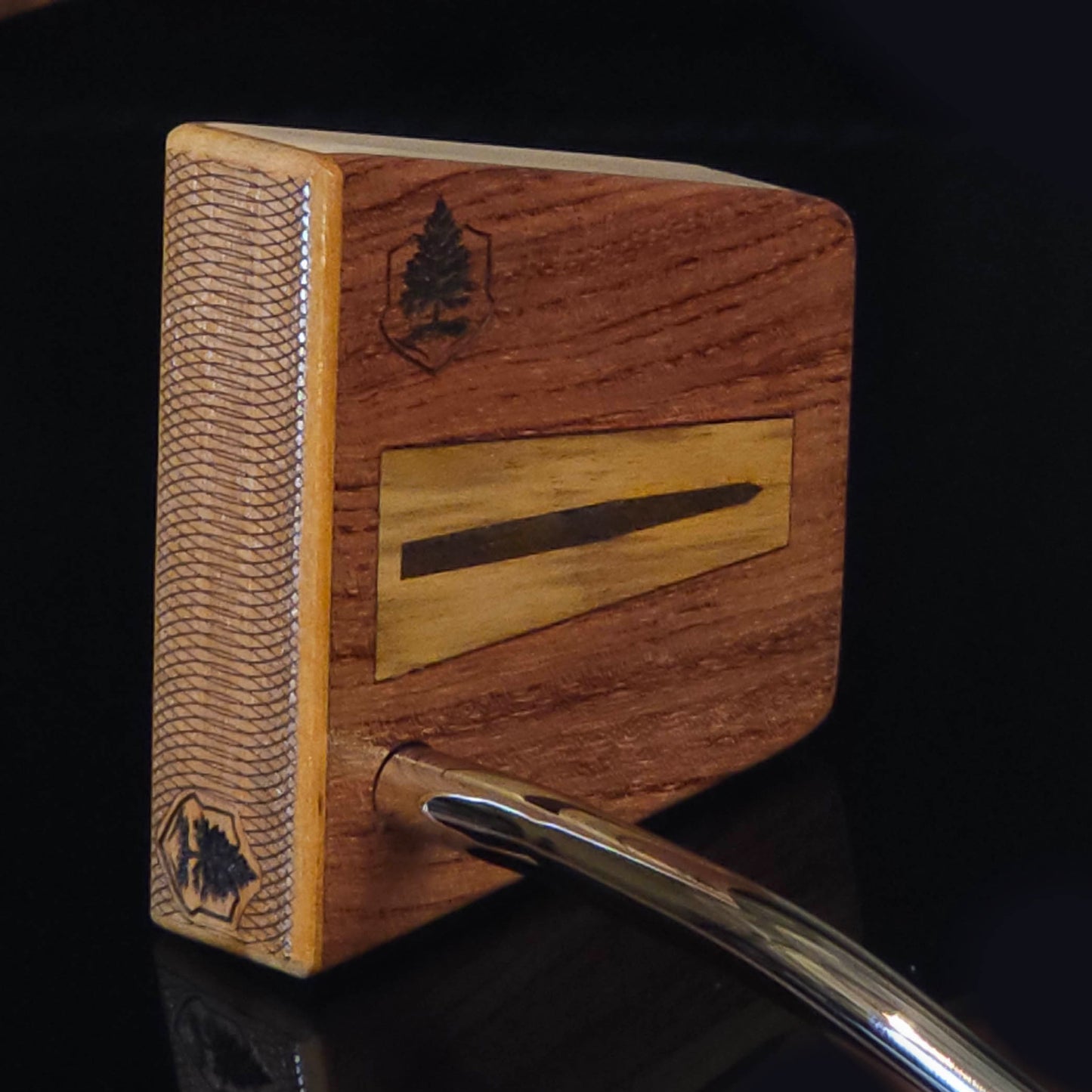 Chechen wood top and base putter with Hard Maple body and Chakte Viga wood face