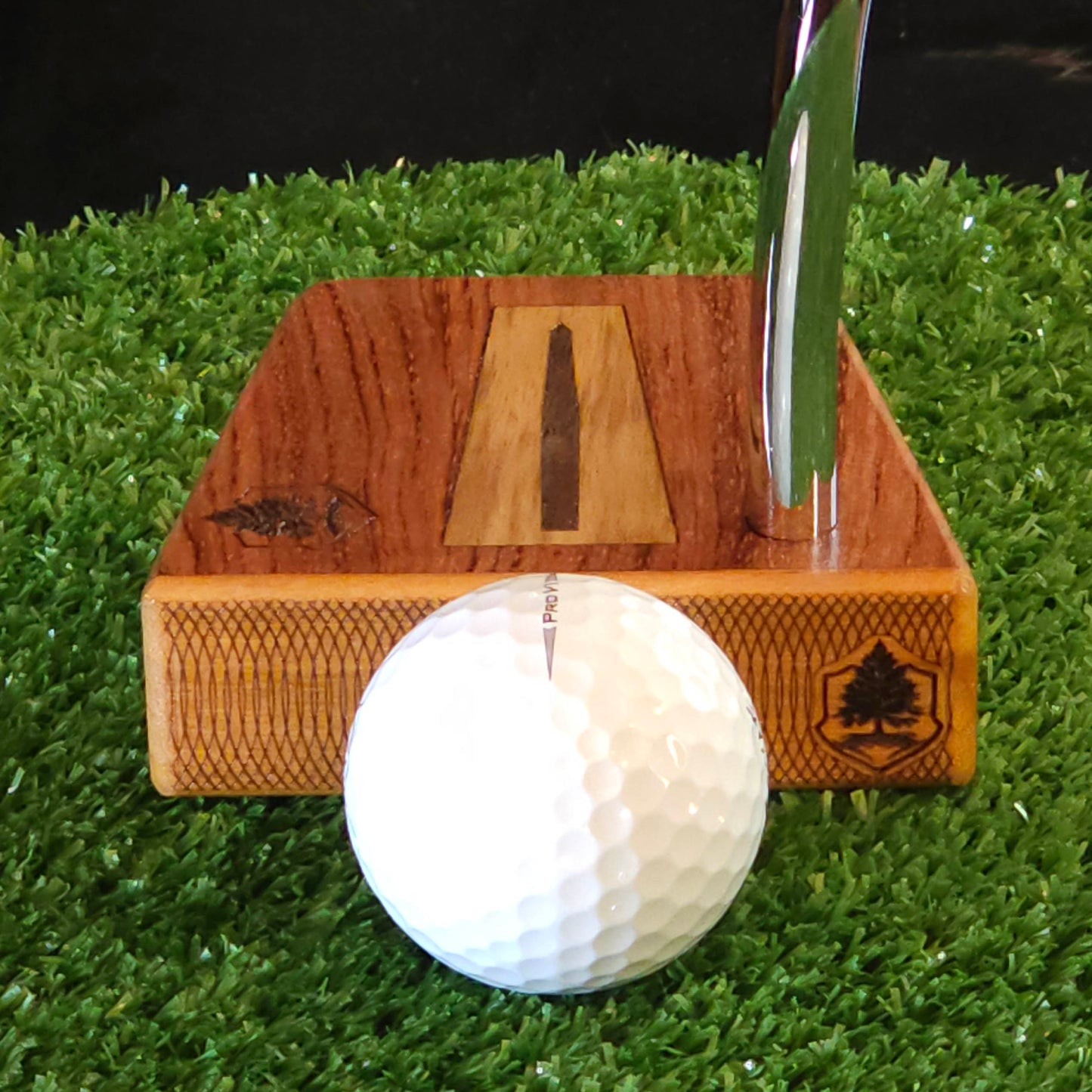 Chechen wood top and base putter with Hard Maple body and Chakte Viga wood face