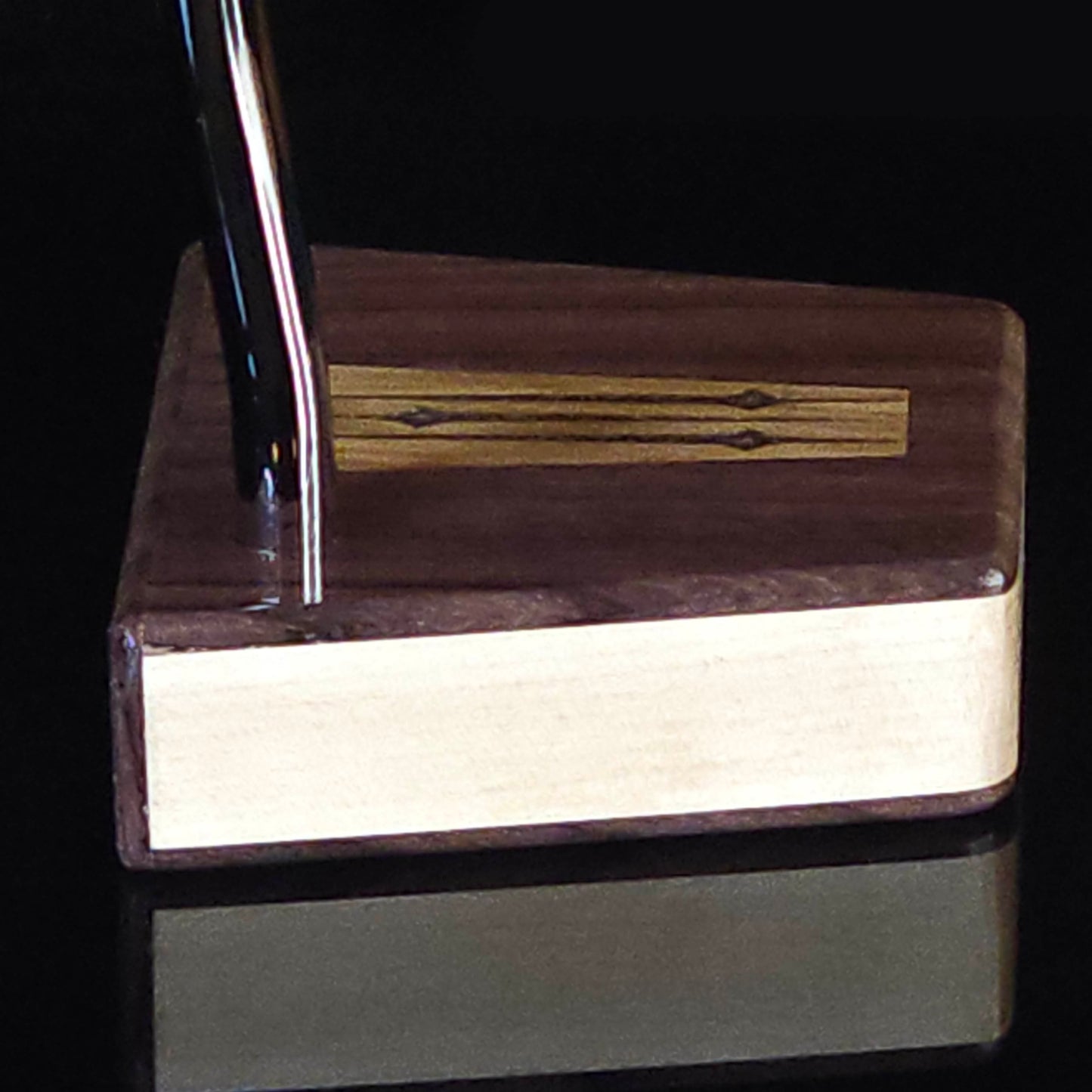 Bubinga putter with Hard Maple body and Teak inlay - Timberwolf style wood putter