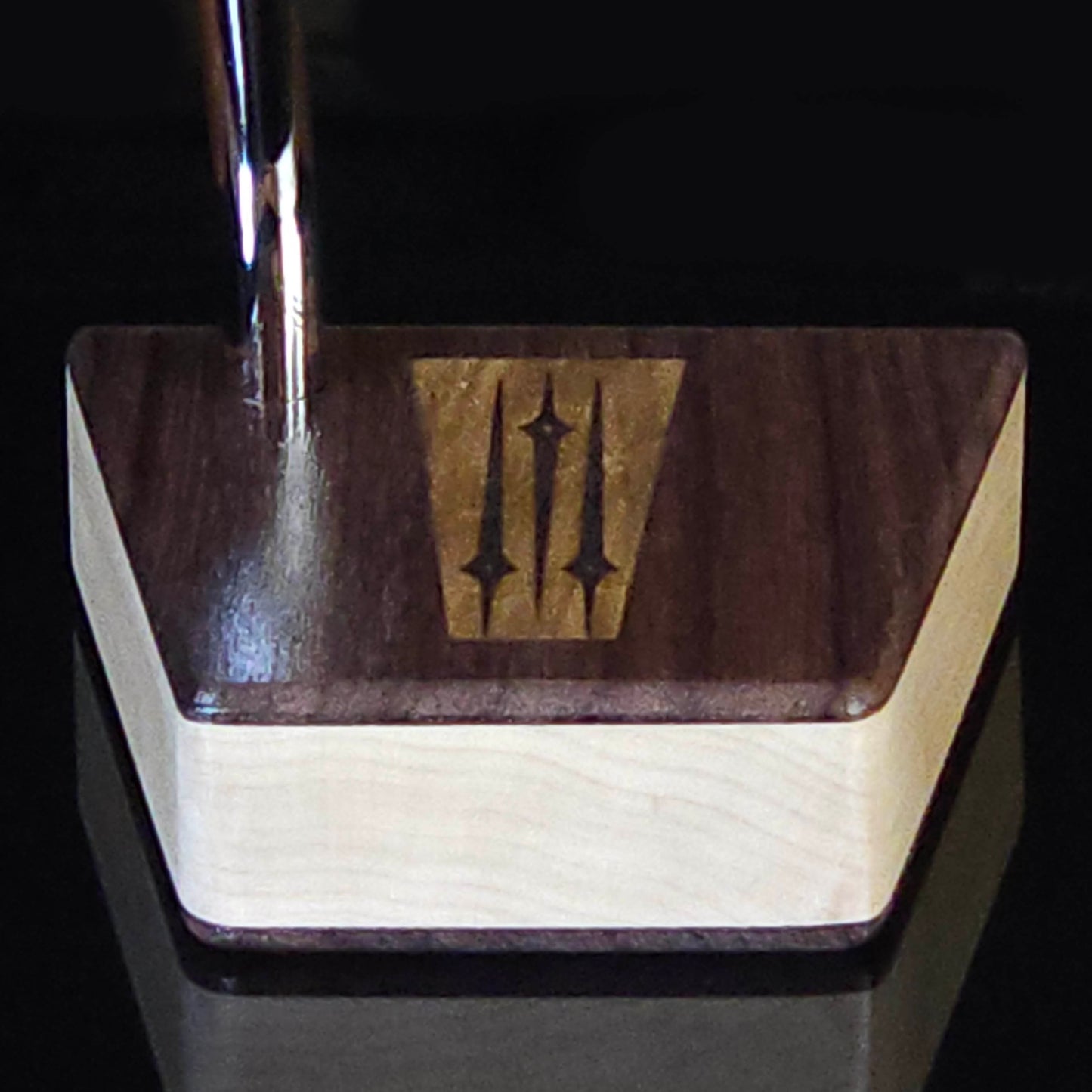 Bubinga putter with Hard Maple body and Teak inlay - Timberwolf style wood putter