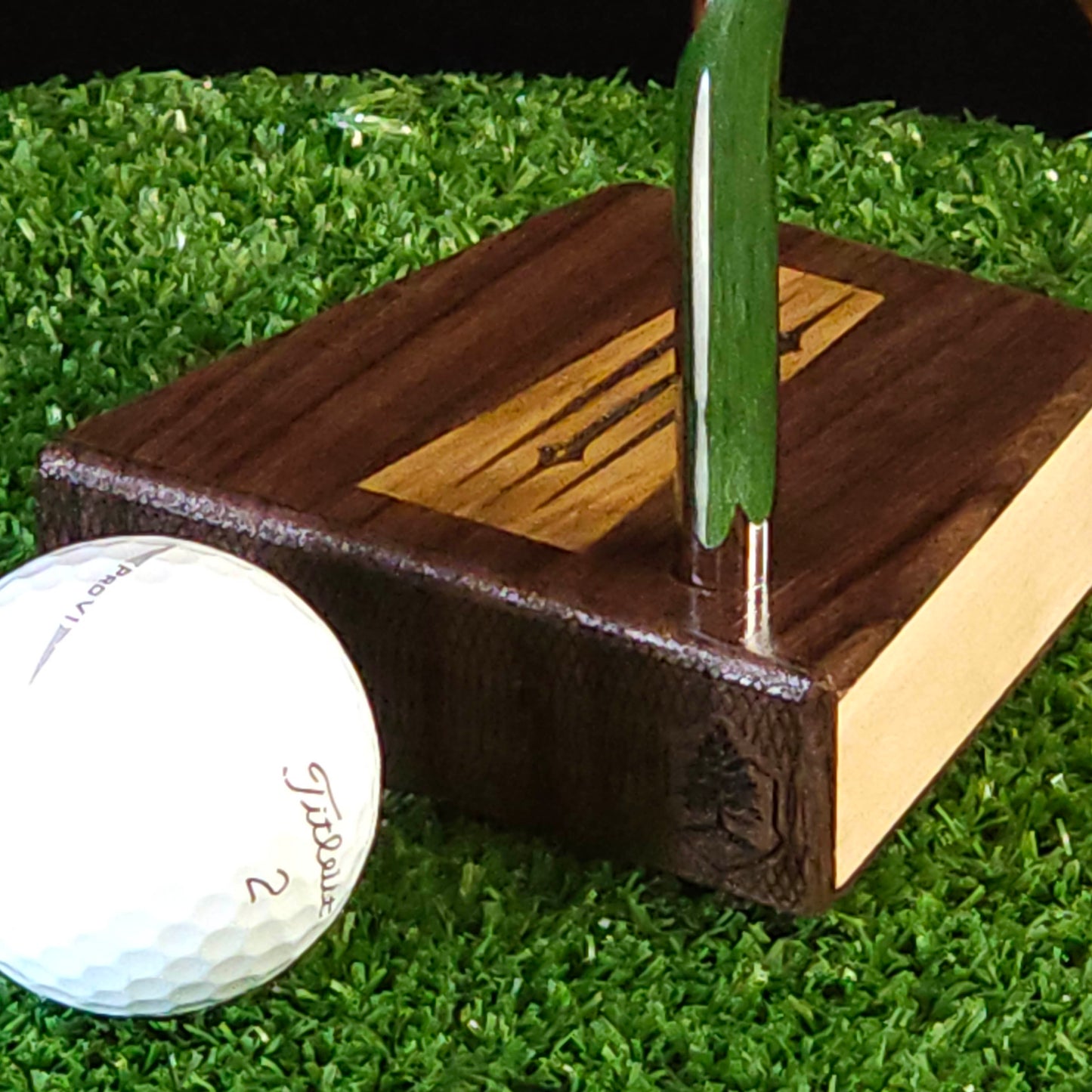 Bubinga putter with Hard Maple body and Teak inlay - Timberwolf style wood putter