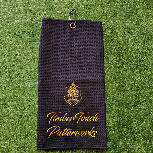 Tri-Fold golf towel with embroidered logo