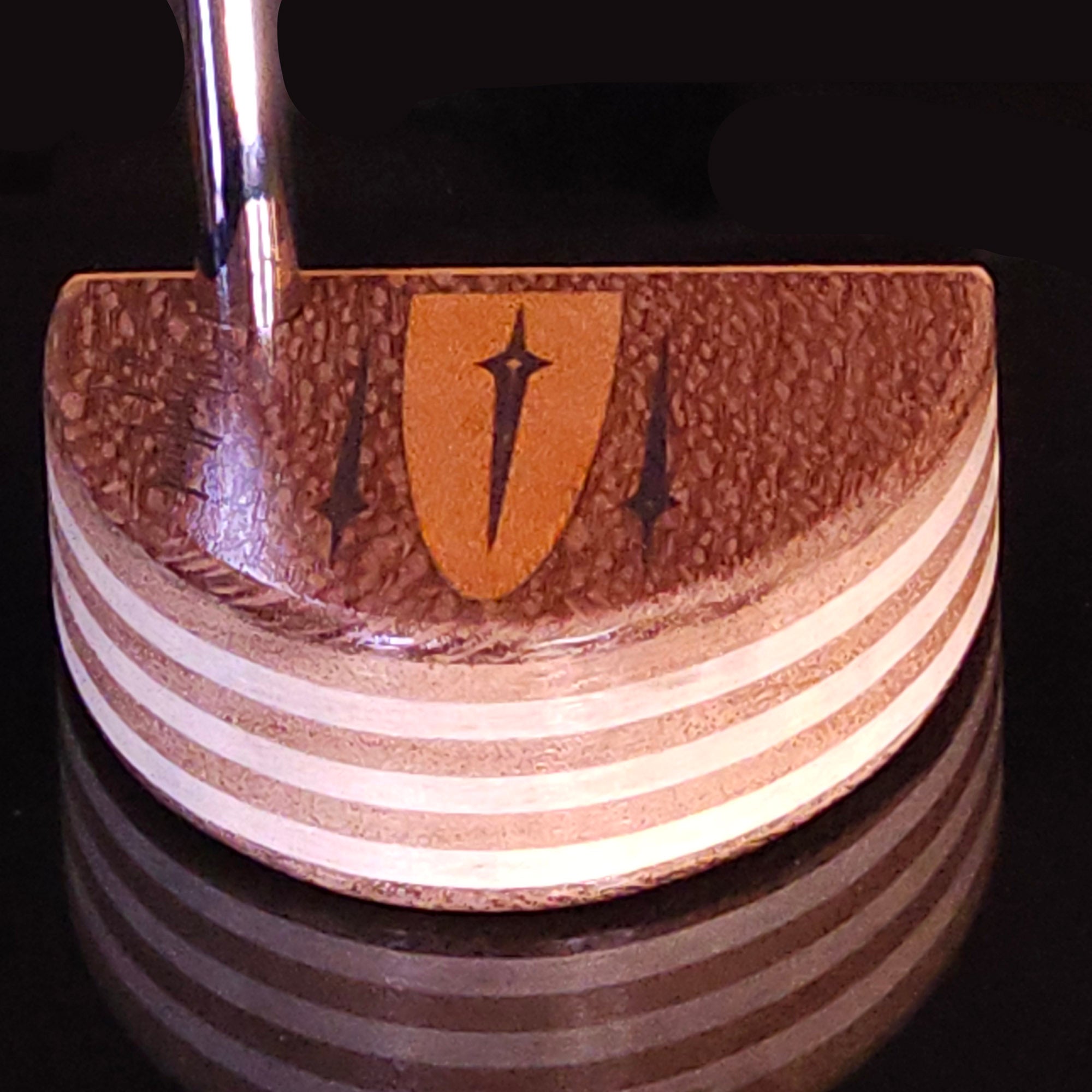 Lacewood putter with Chakte Viga wood inlay and faceplate