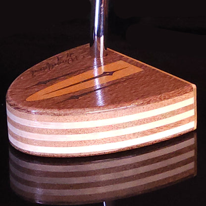 Lacewood putter with Chakte Viga wood inlay and faceplate