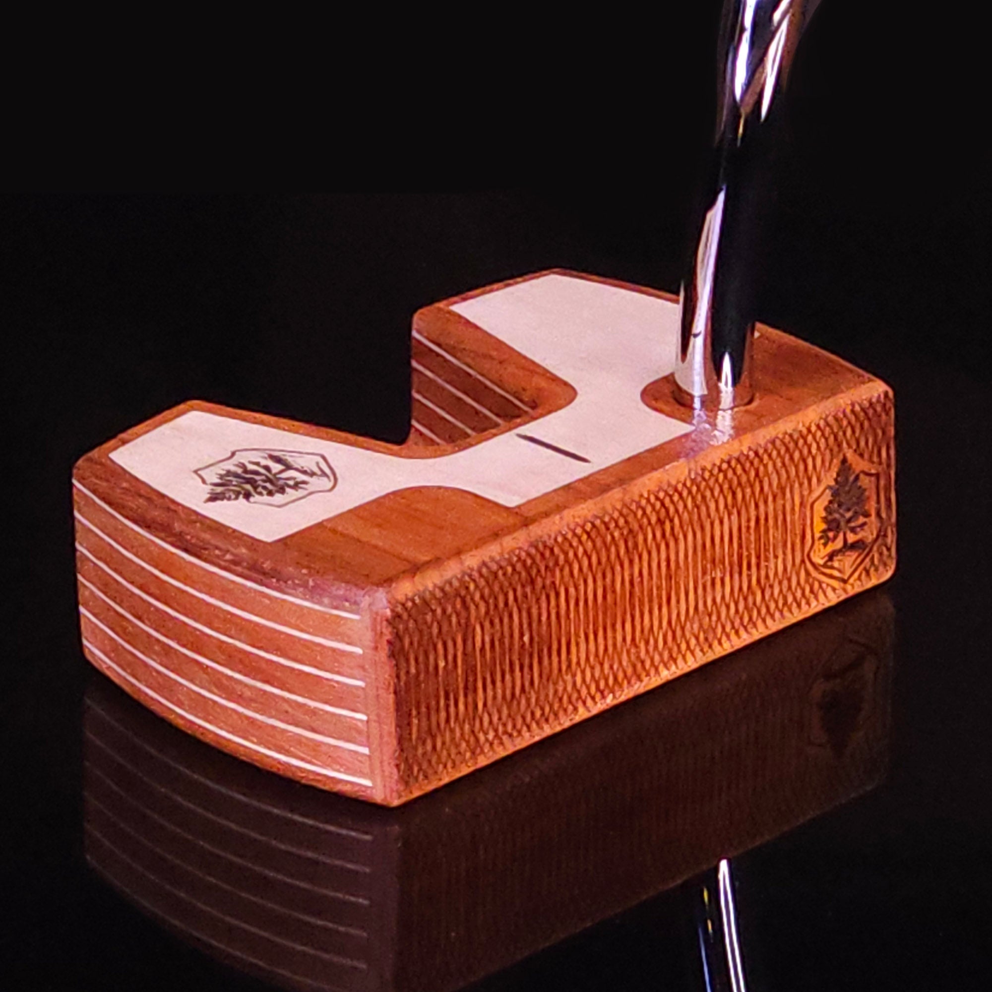 Padauk wood and Maple inlay Woodrich Regal wood putter