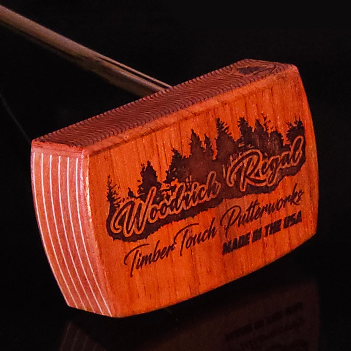 Padauk wood and Maple inlay Woodrich Regal wood putter