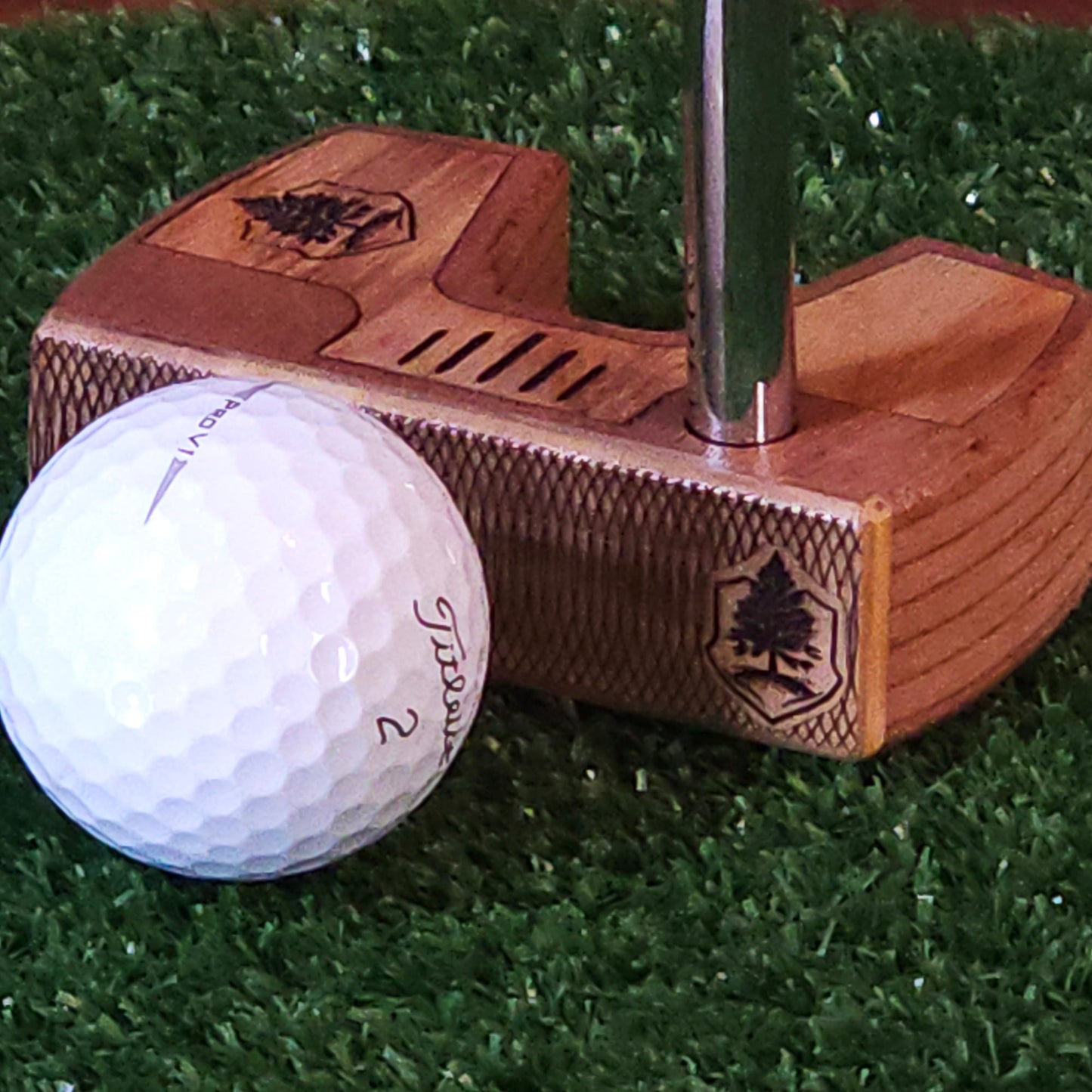 Canarywood and Mahogany Woodrich Regal wood putter