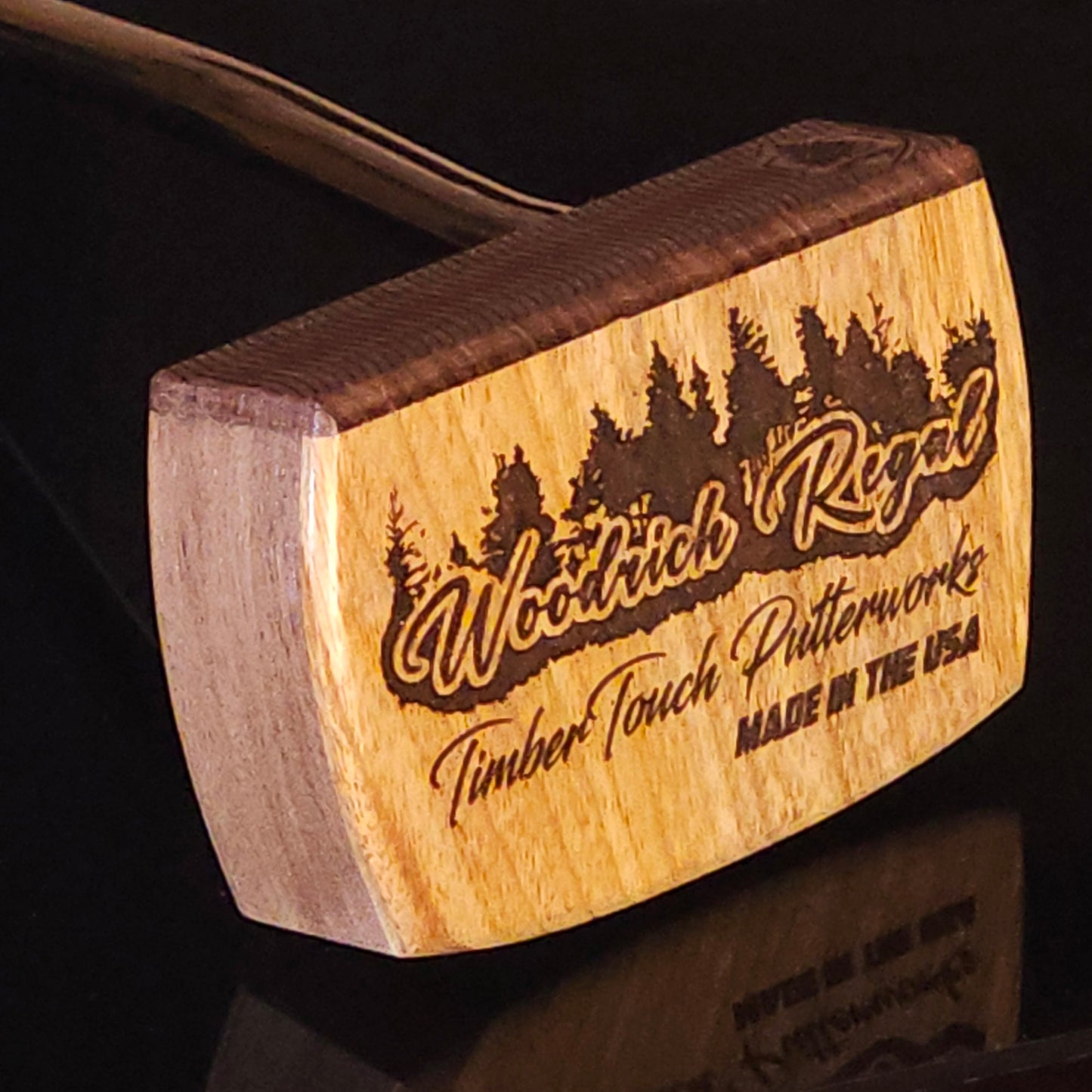 Canarywood walnut and bolivian rosewood Woodrich Regal wood putter