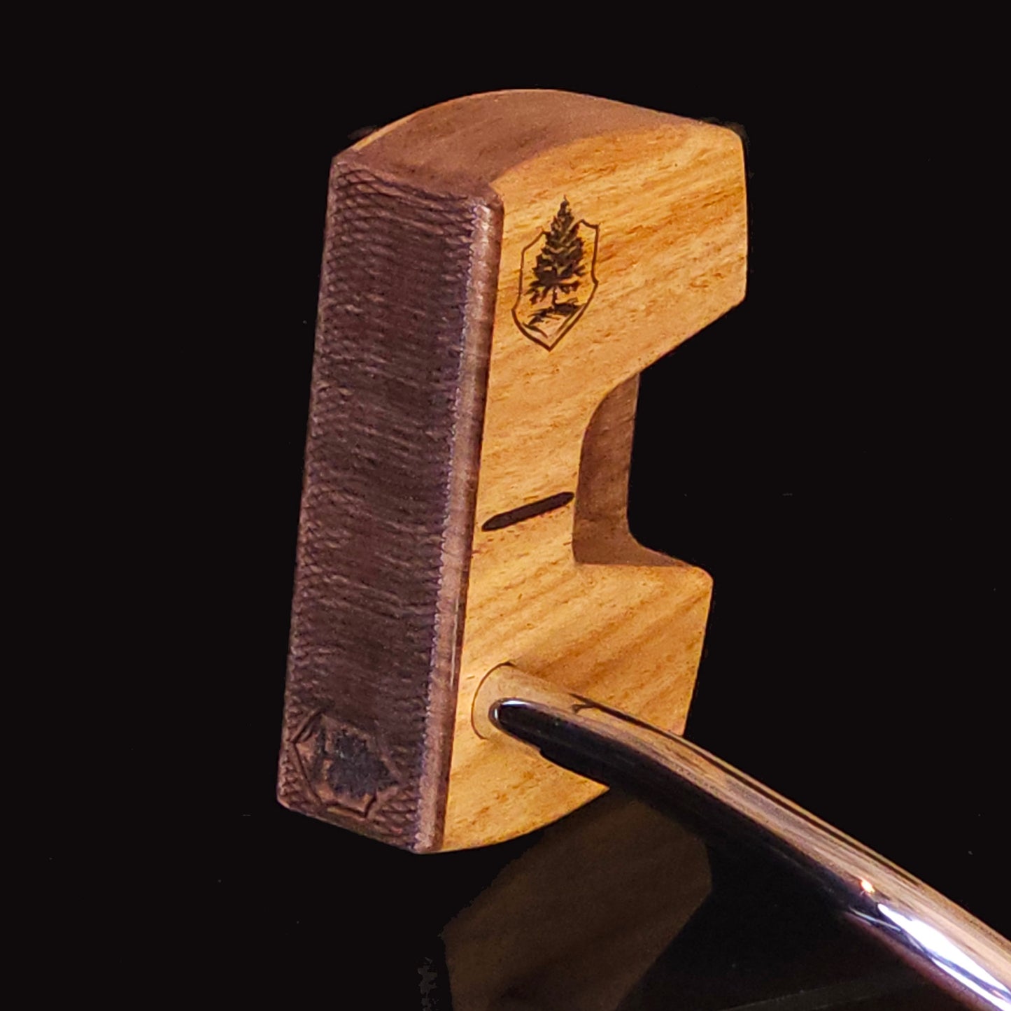 Canarywood walnut and bolivian rosewood Woodrich Regal wood putter