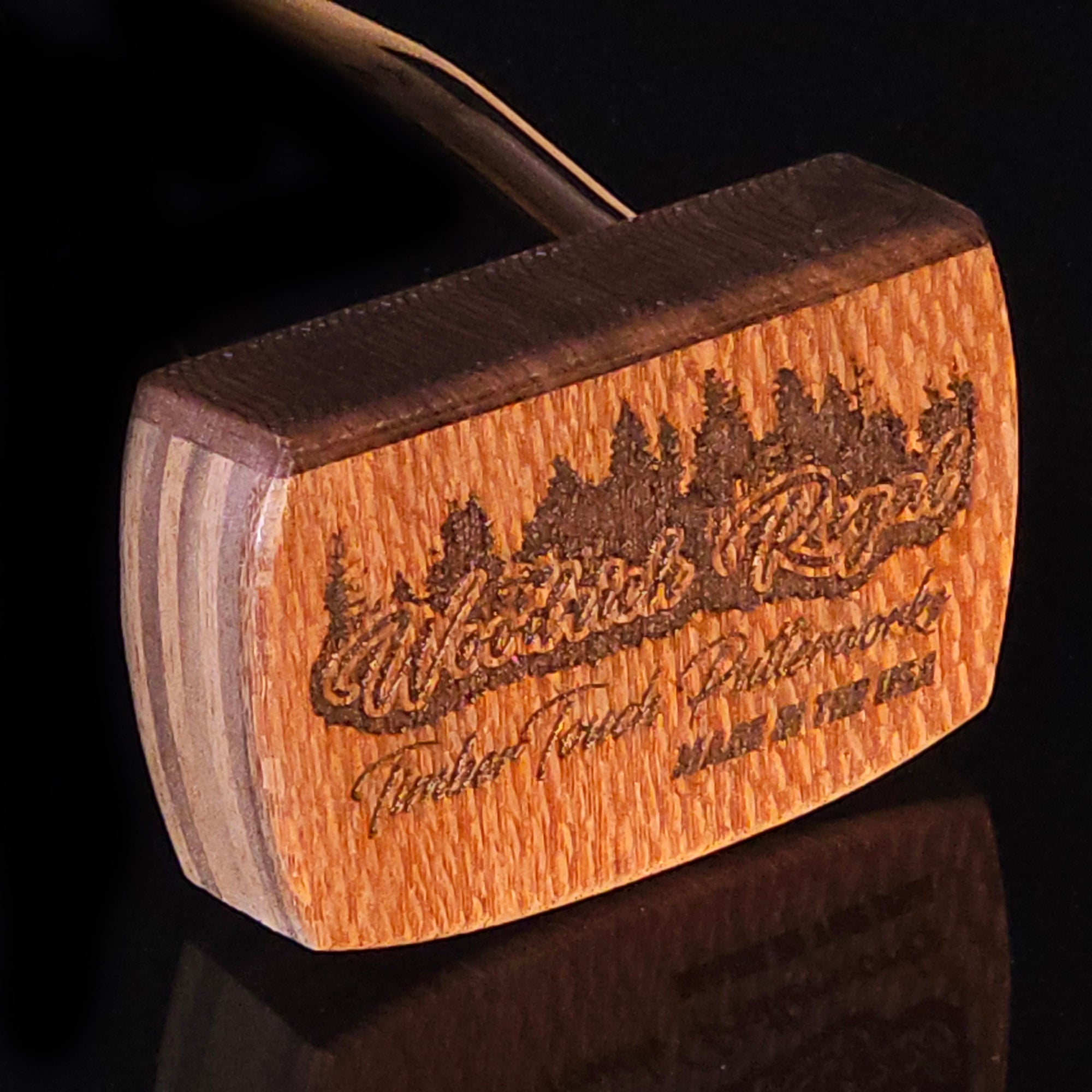 Walnut Bolivian Rosewood and Lacewood Woodrich Regal wood putter