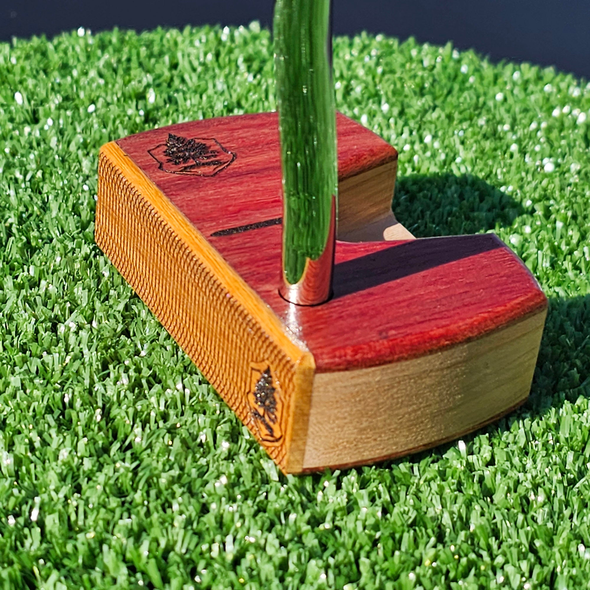 Bloodwood Cherry and Chakte Viga face Woodrich Regal wood putter