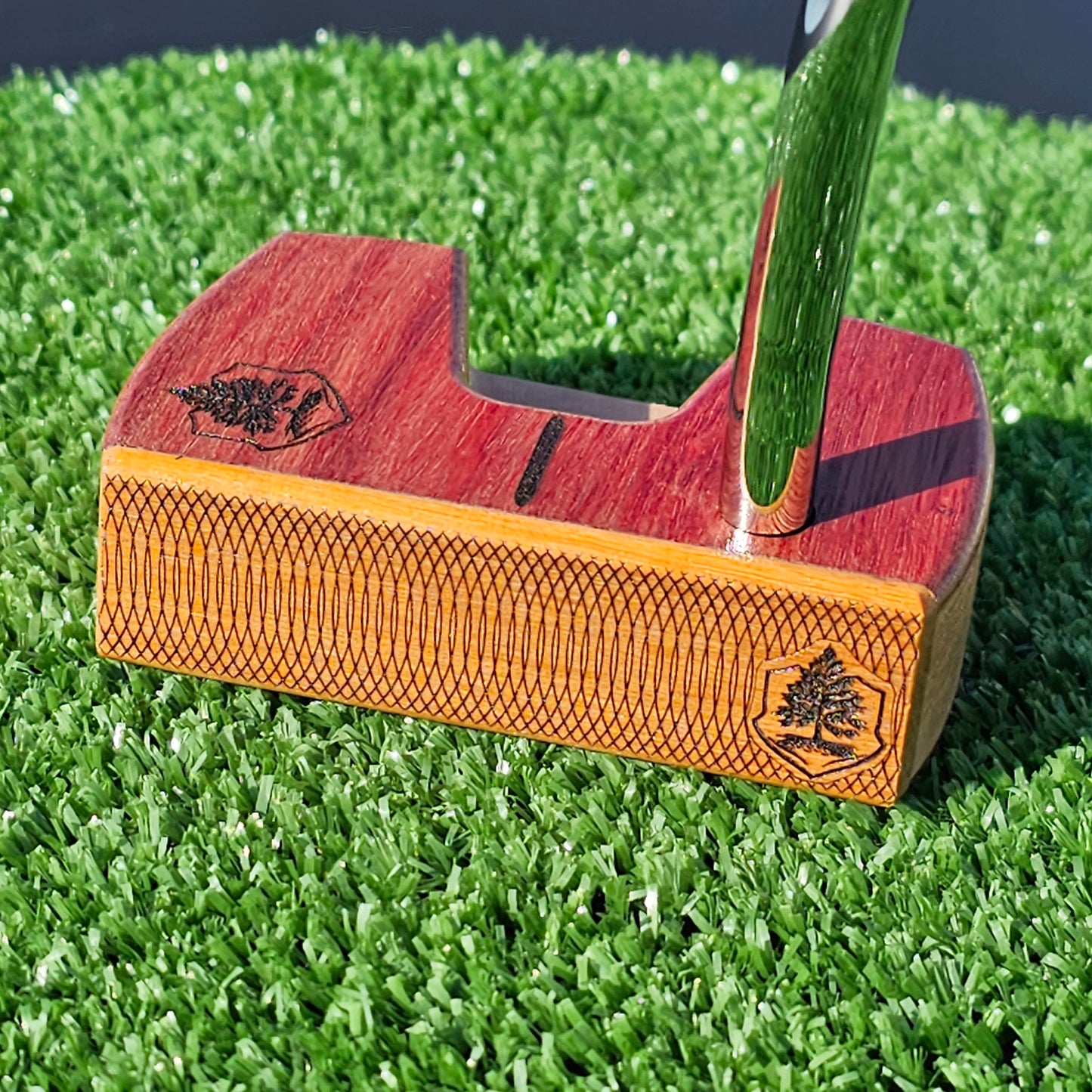 Bloodwood Cherry and Chakte Viga face Woodrich Regal wood putter