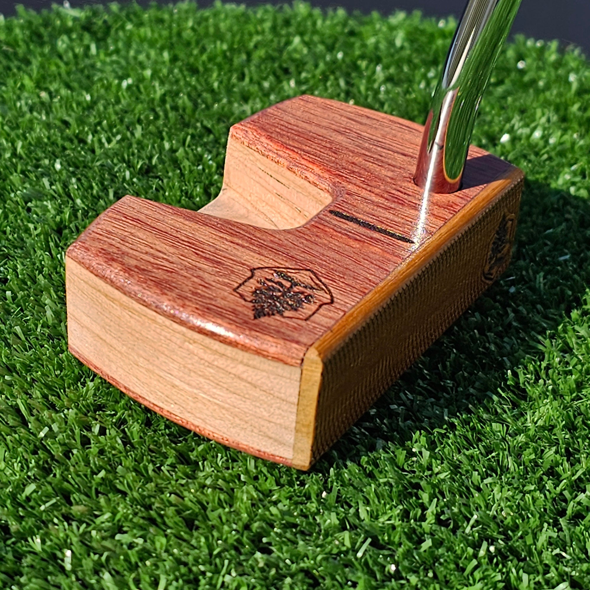 Bloodwood Cherry and Chakte Viga face Woodrich Regal wood putter