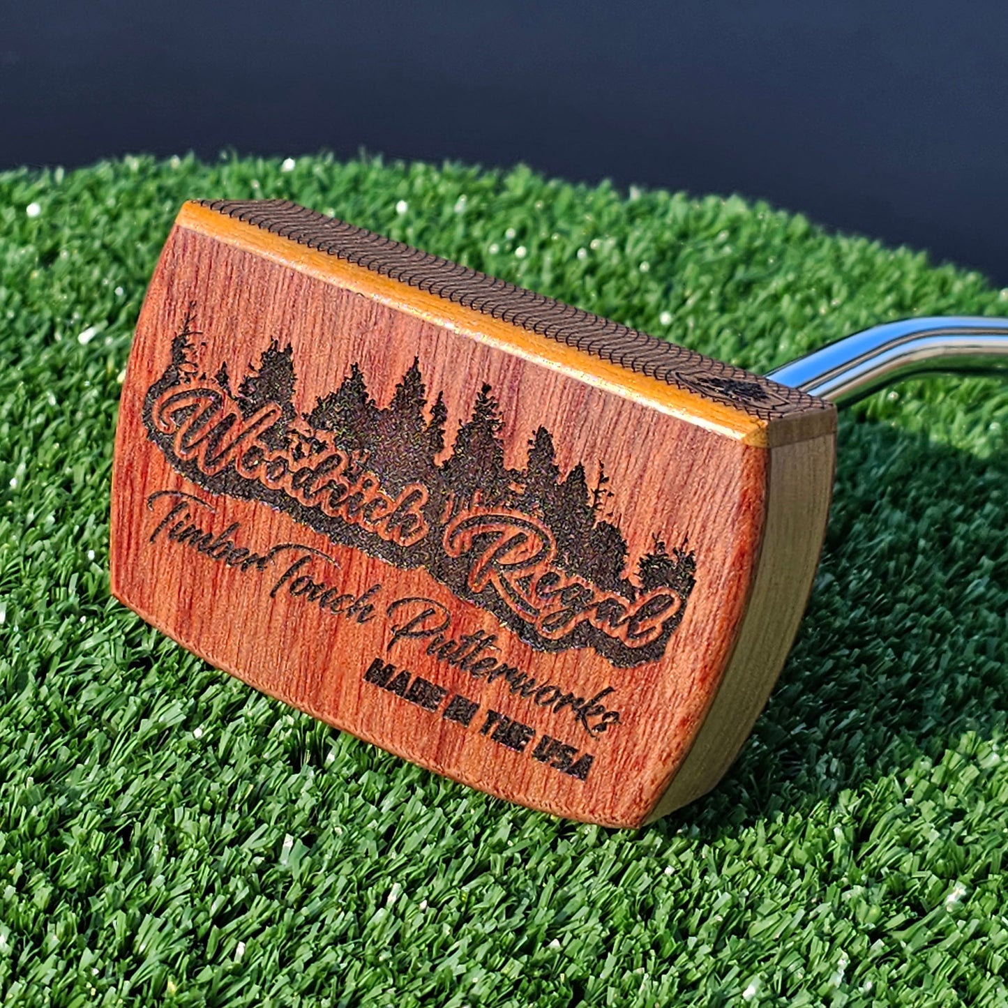 Bloodwood Cherry and Chakte Viga face Woodrich Regal wood putter