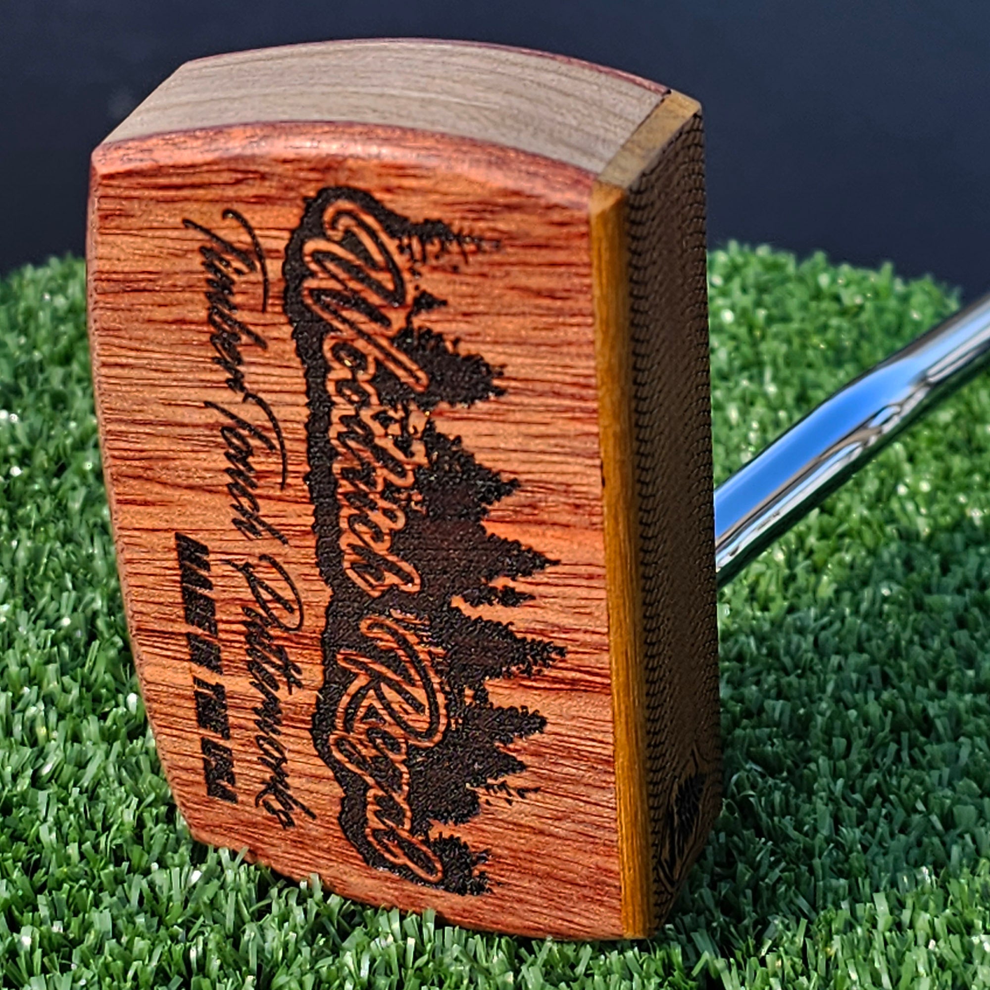 Bloodwood Cherry and Chakte Viga face Woodrich Regal wood putter