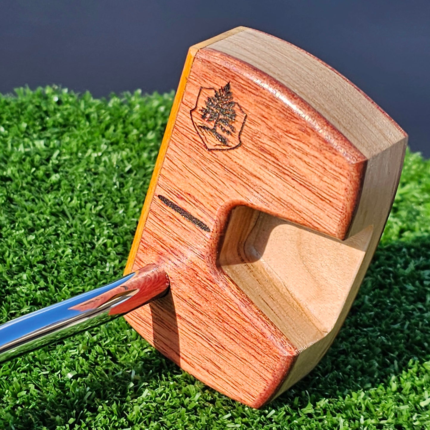 Bloodwood Cherry and Chakte Viga face Woodrich Regal wood putter