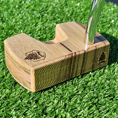 Zebrawood and Black Limba Woodrich Regal wood putter