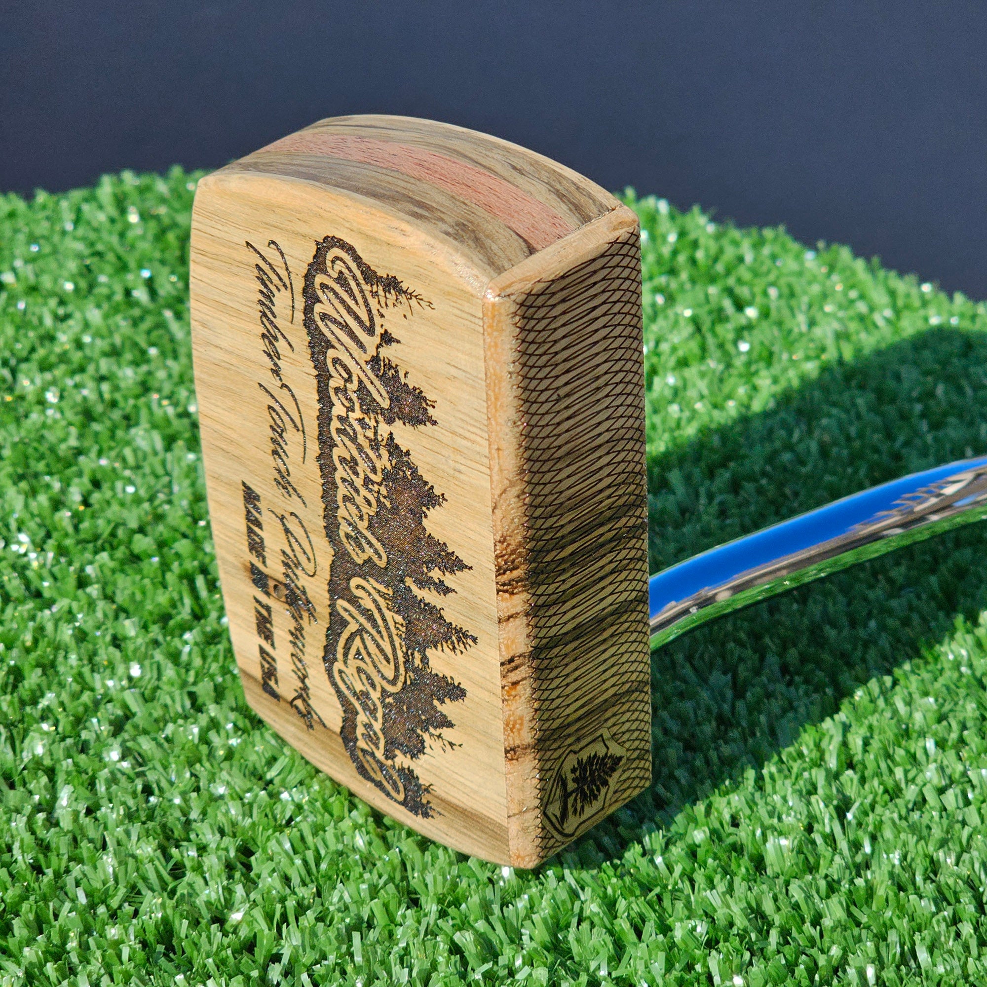 Zebrawood and Black Limba Woodrich Regal wood putter