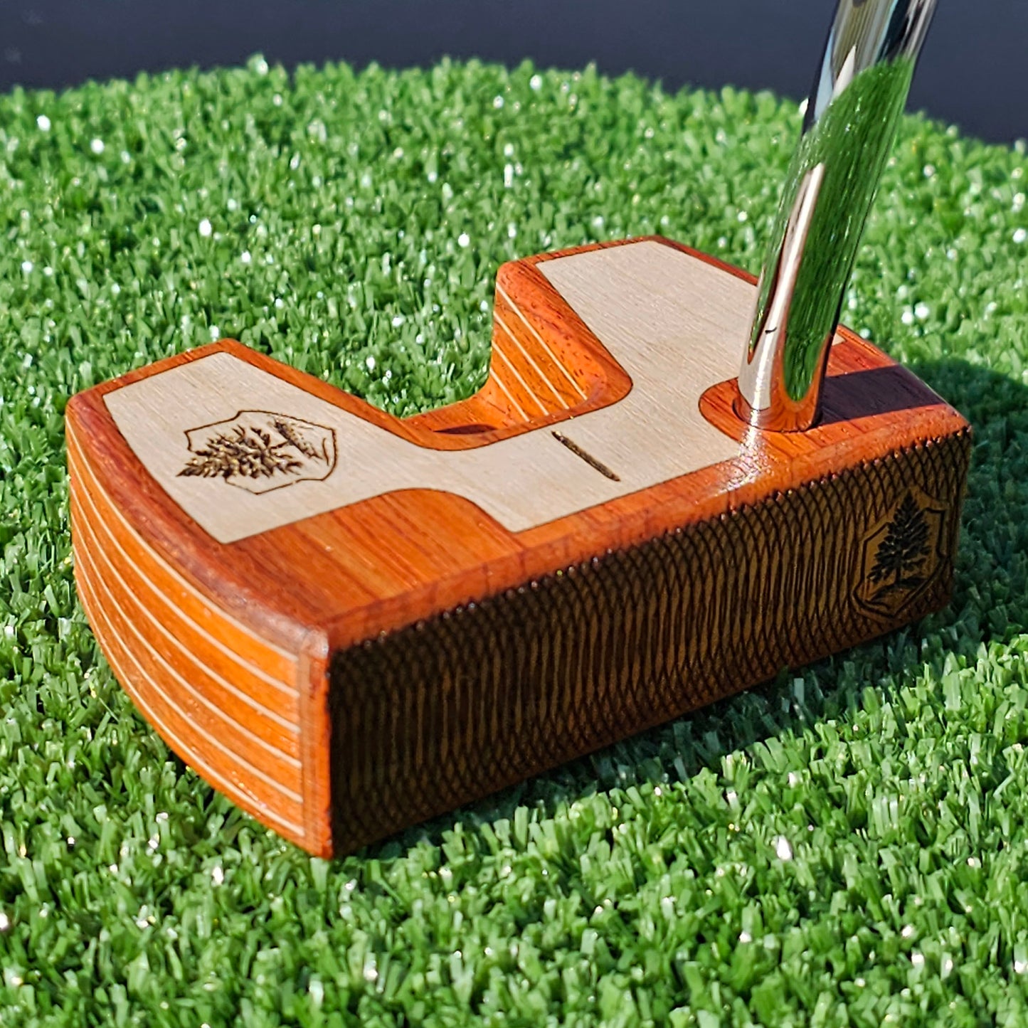 Padauk wood with Maple body plies Woodrich Regal wood putter