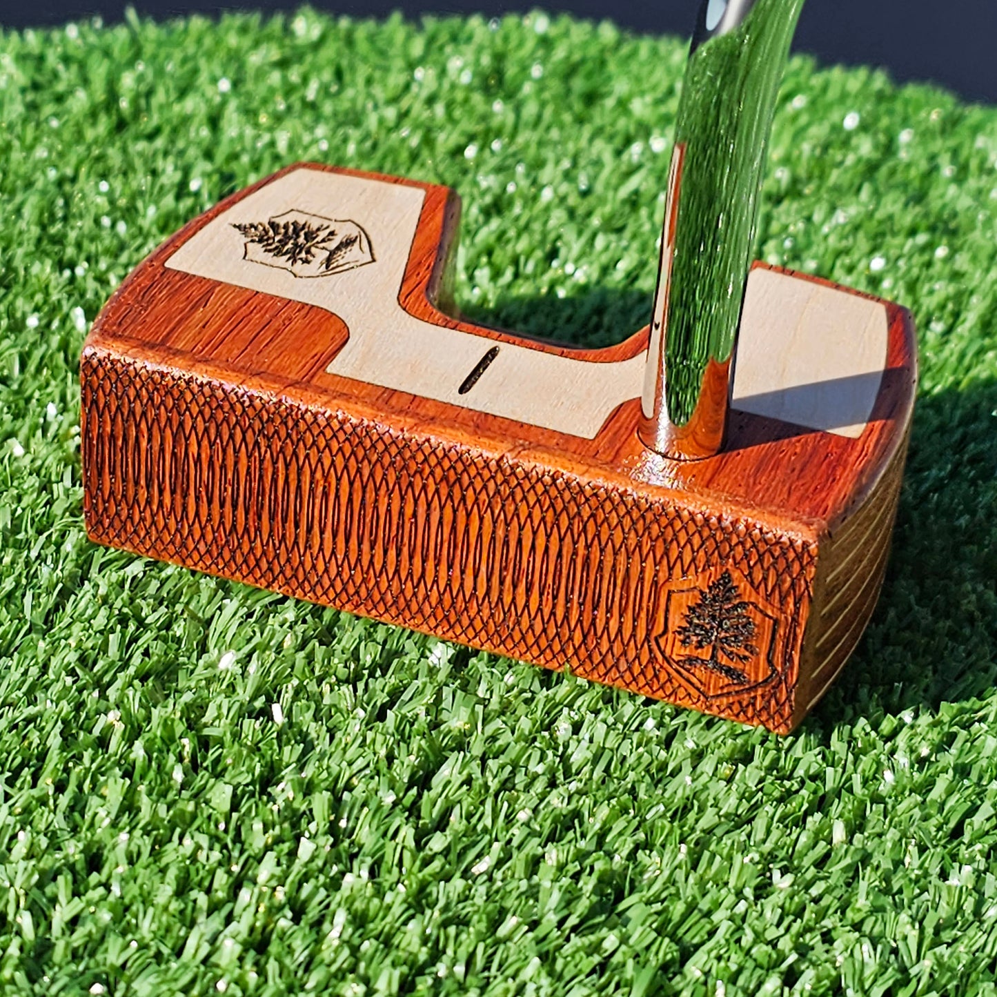 Padauk wood with Maple body plies Woodrich Regal wood putter