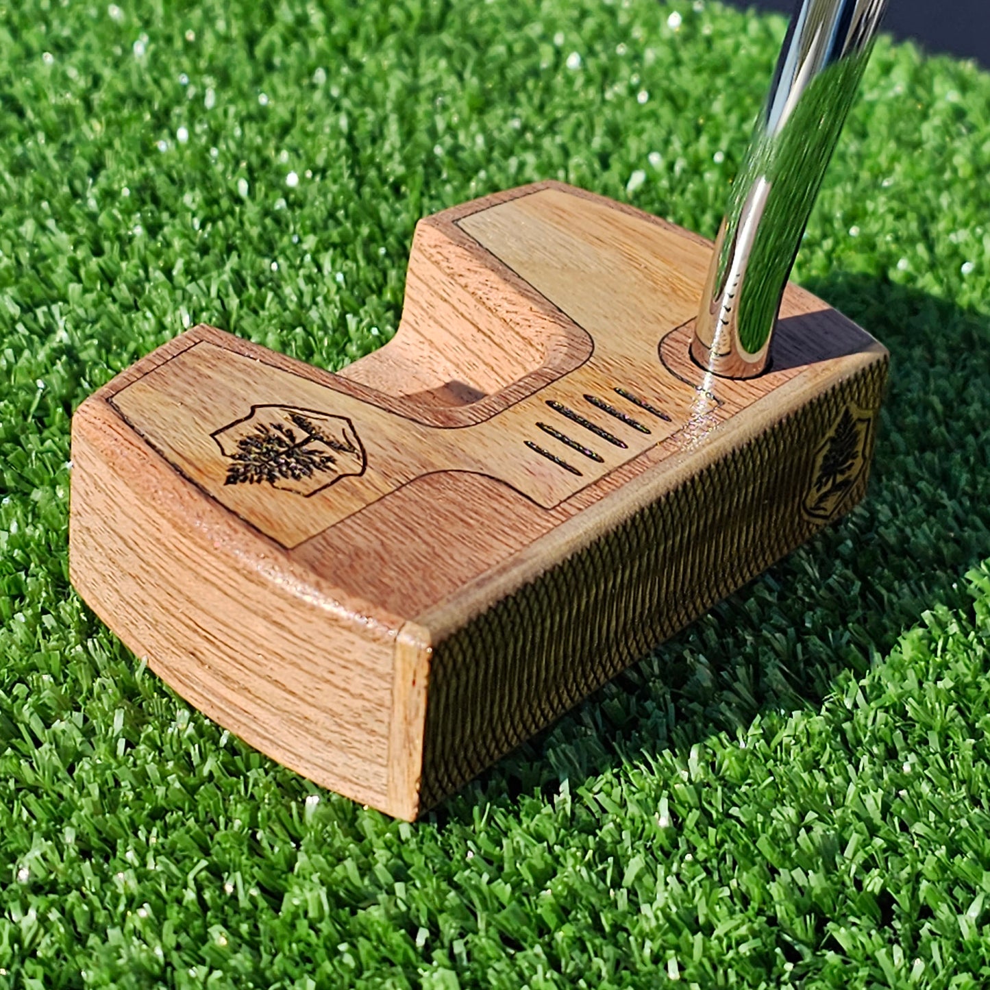 Canarywood and Mahogany Woodrich Regal wood putter