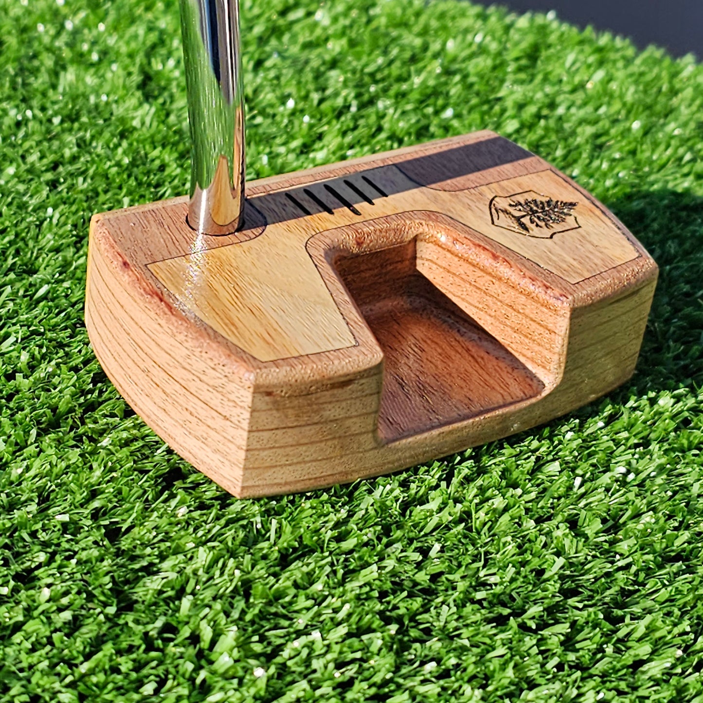 Canarywood and Mahogany Woodrich Regal wood putter