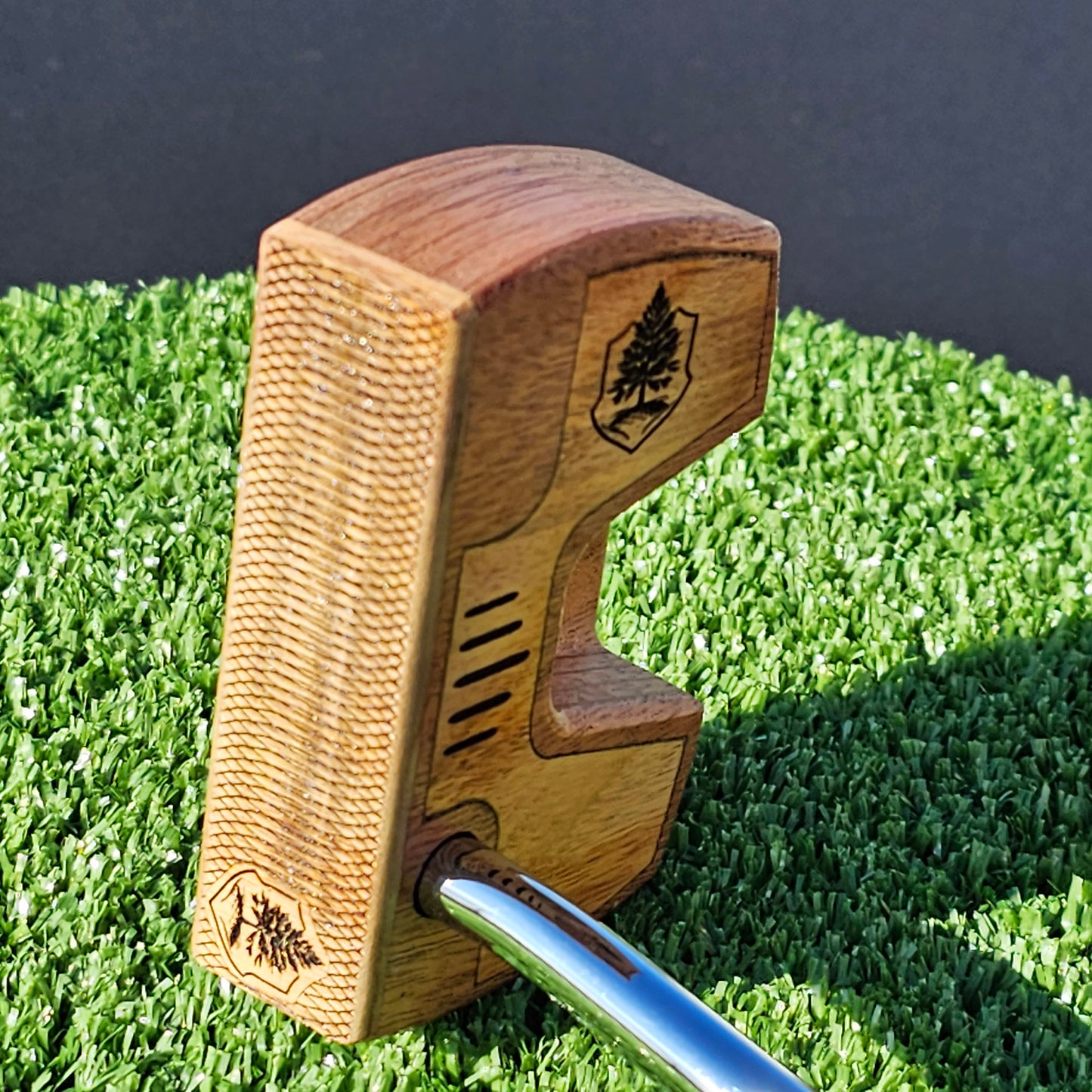 Canarywood and Mahogany Woodrich Regal wood putter