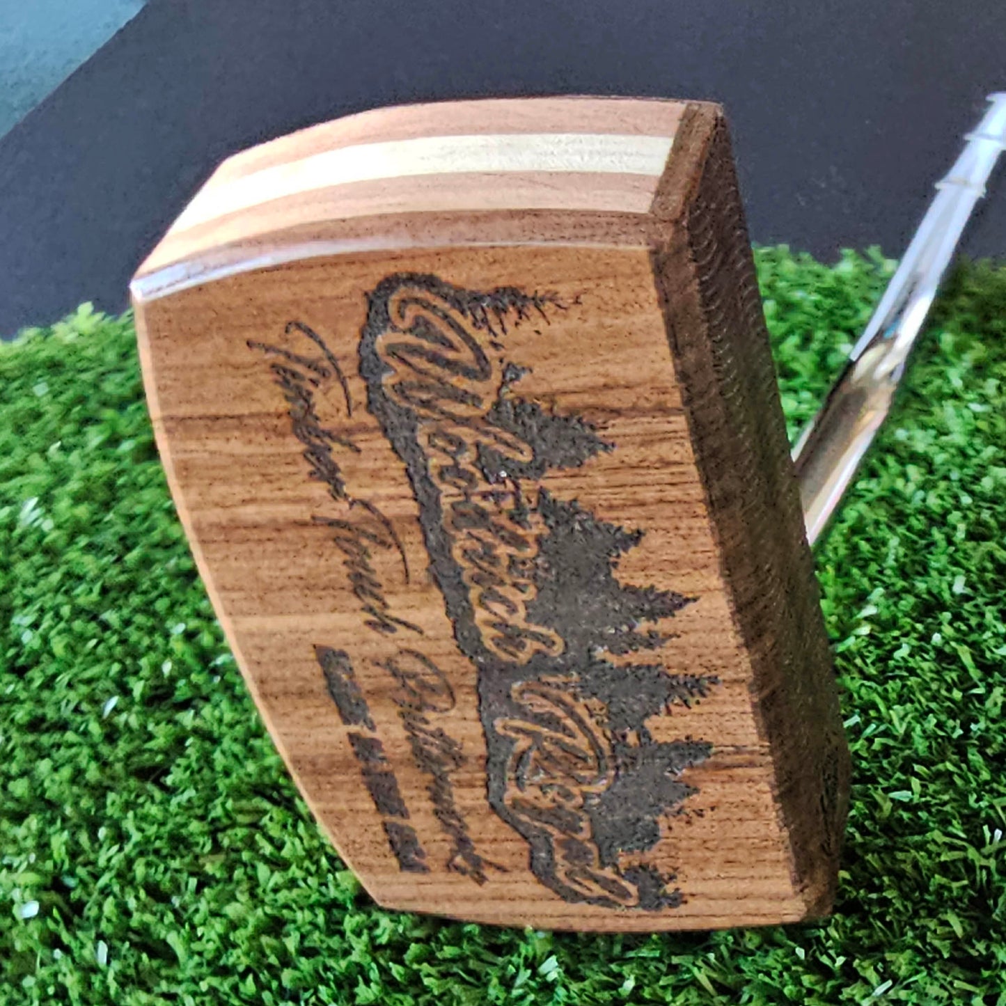 Bolivian Rosewood Red Cedar and Maple Woodrich Regal wood putter