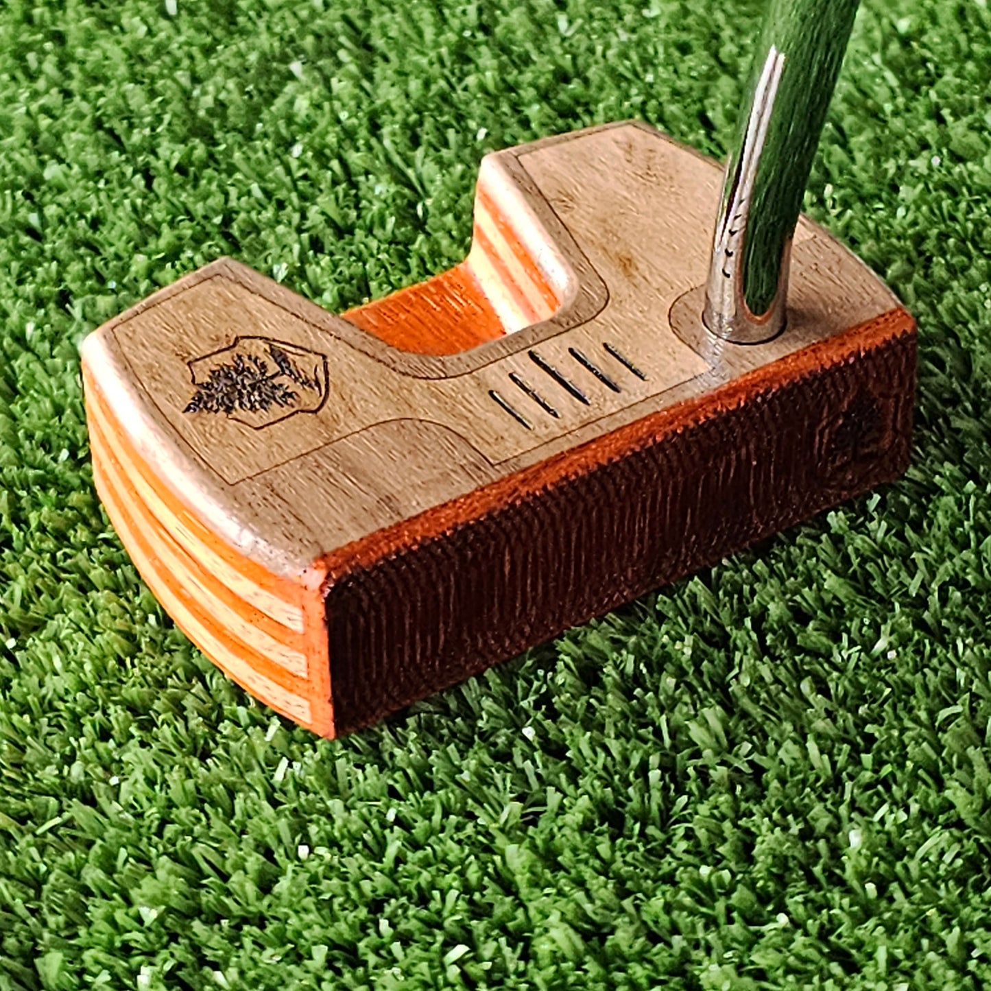 Padauk wood with Walnut Mahogany Woodrich Regal wood putter