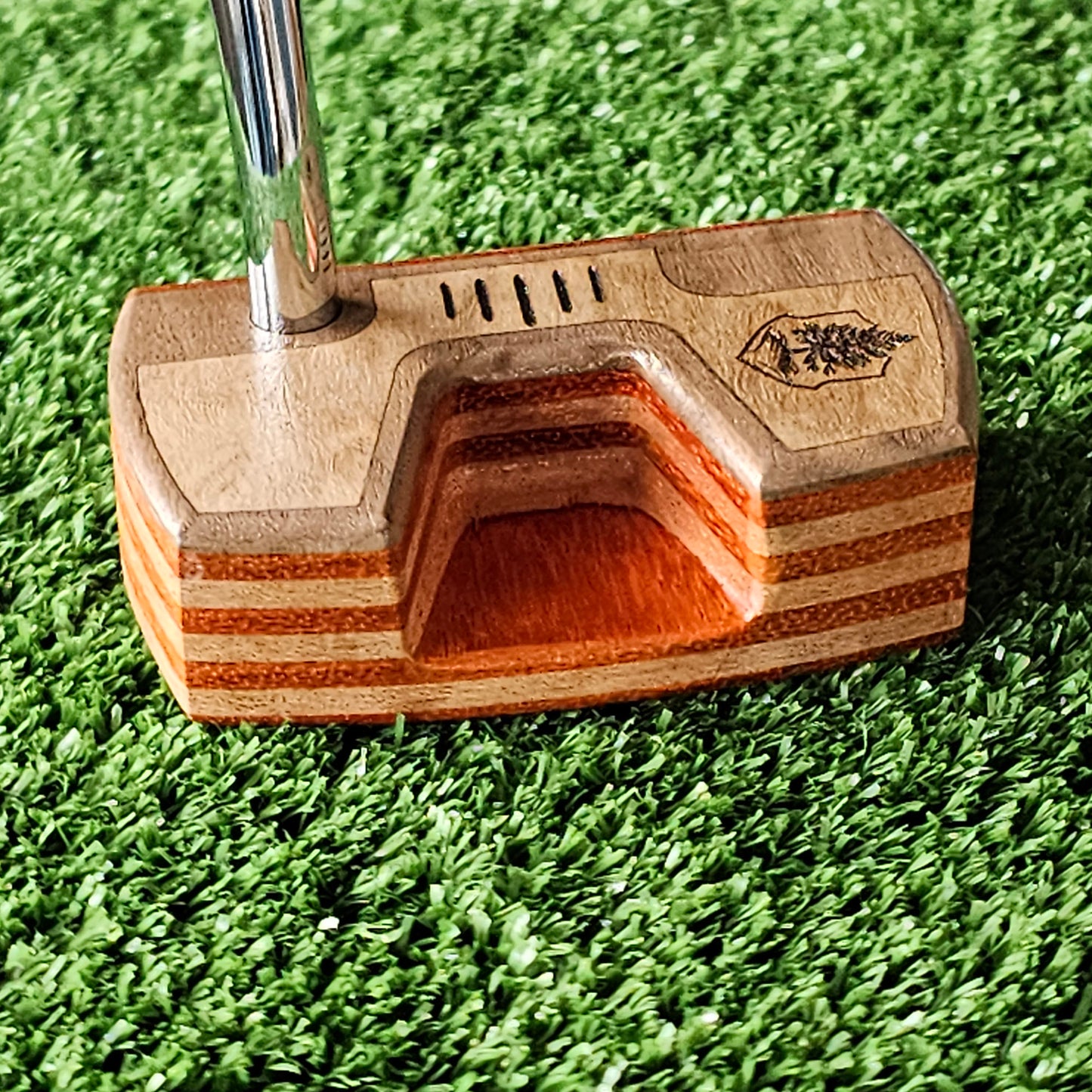 Padauk wood with Walnut Mahogany Woodrich Regal wood putter