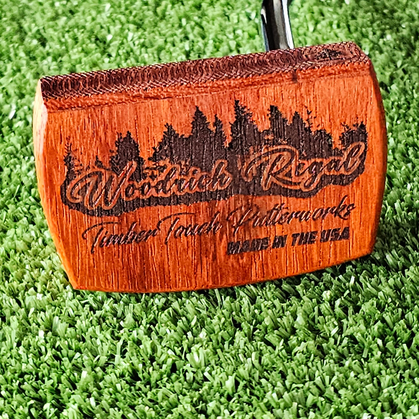 Padauk wood with Walnut Mahogany Woodrich Regal wood putter