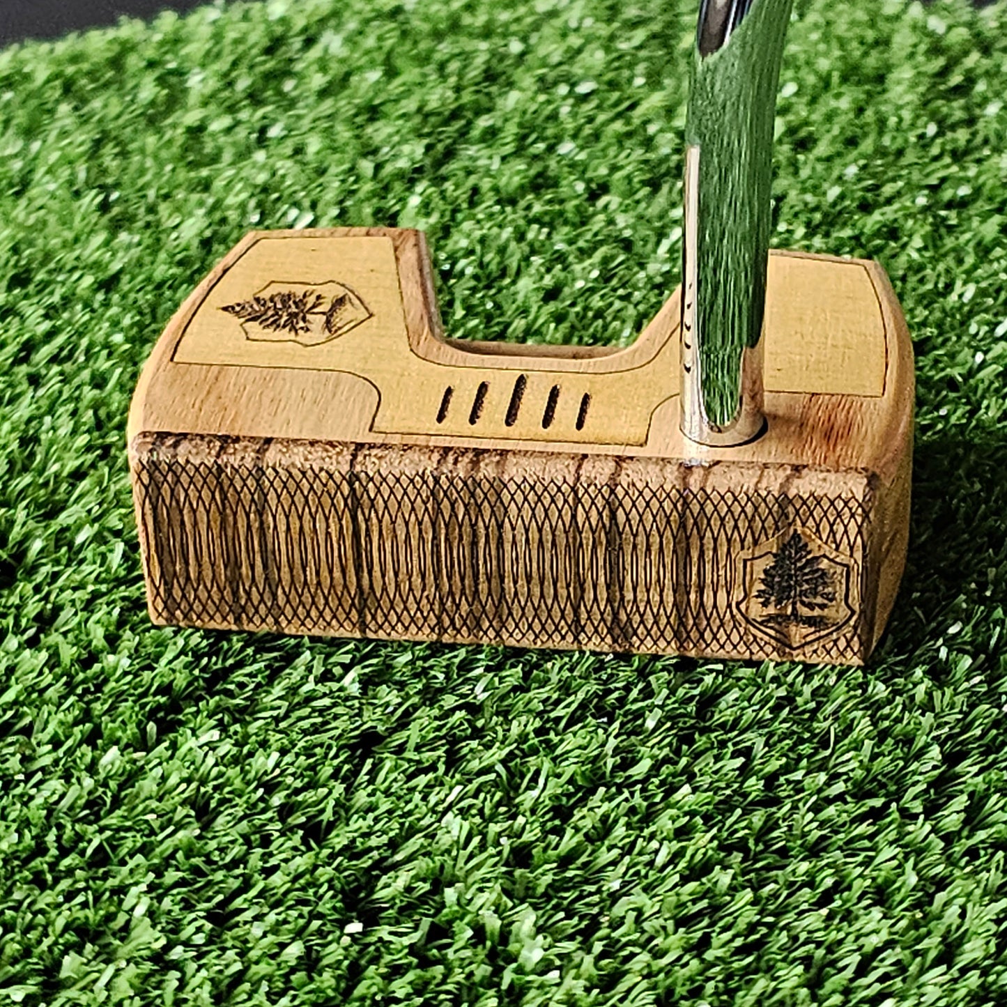 Zebrawood and Canarywood and Teak Woodrich Regal wood putter