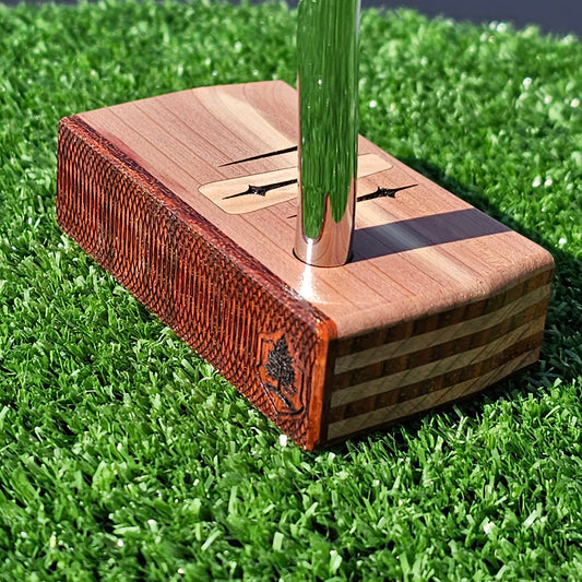 Paduak wood and Red Cedar putter with layered body