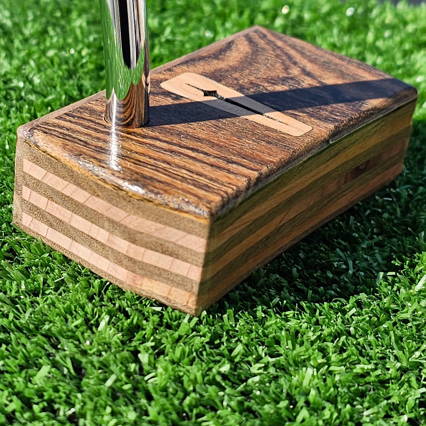 East Indian Rosewood putter with Red Cedar and Walnut plied body