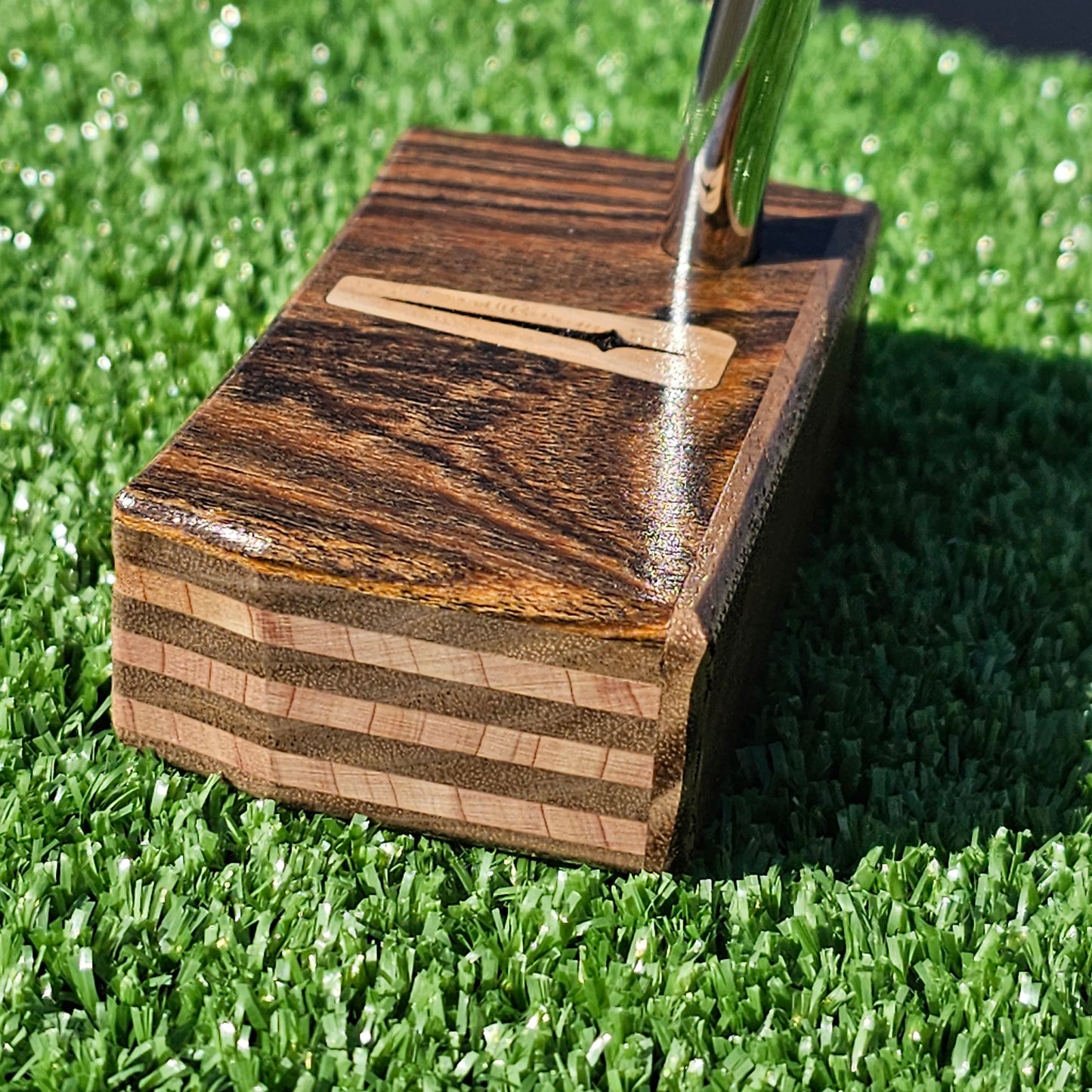 East Indian Rosewood putter with Red Cedar and Walnut plied body