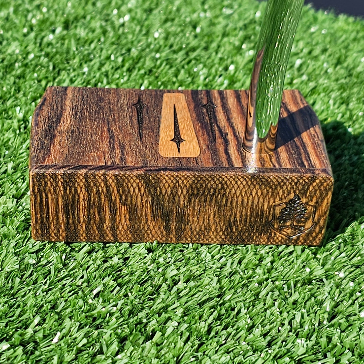 East Indian Rosewood top base and faceplate putter with hard maple body