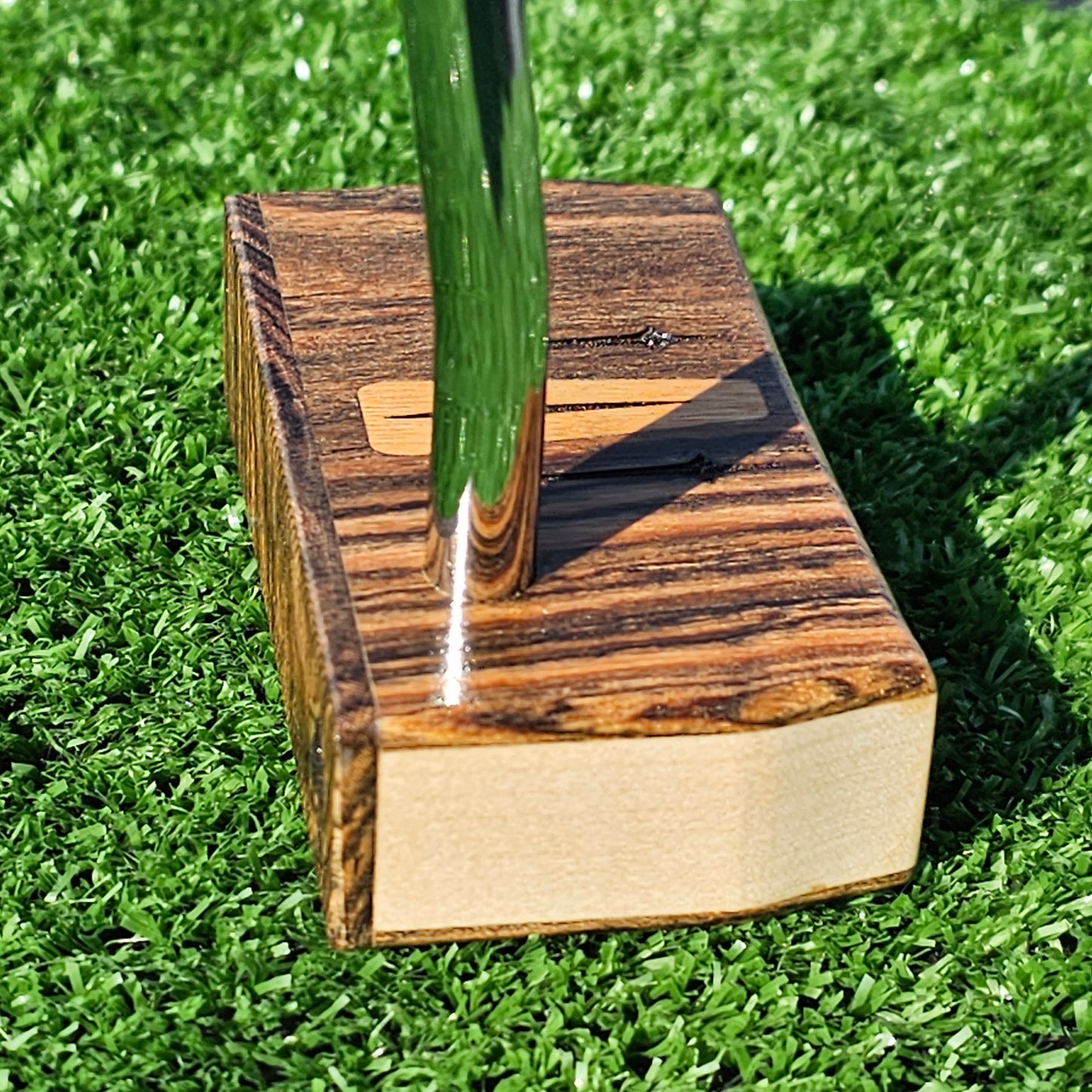 East Indian Rosewood top base and faceplate putter with hard maple body