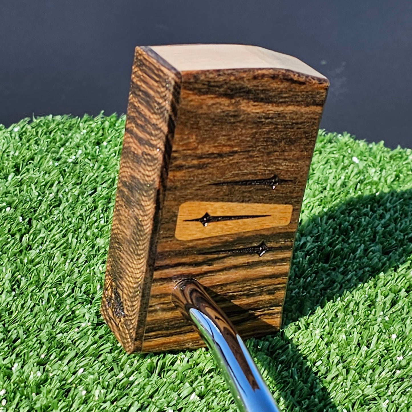 East Indian Rosewood top base and faceplate putter with hard maple body