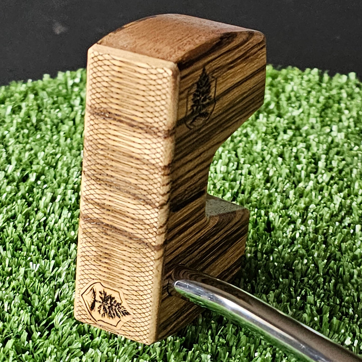 Zebrawood and Mahogany Woodrich Regal wood putter