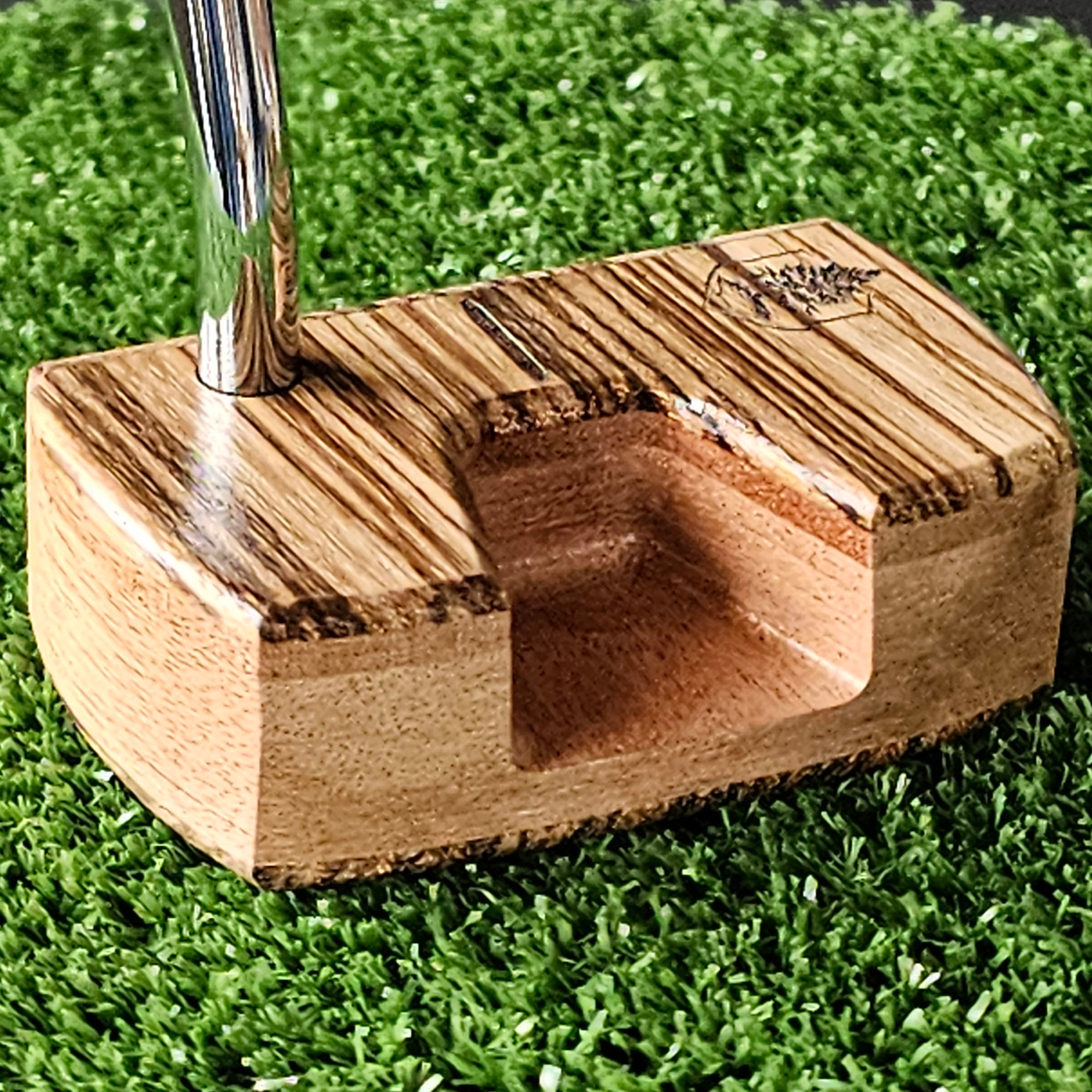 Zebrawood and Mahogany Woodrich Regal wood putter