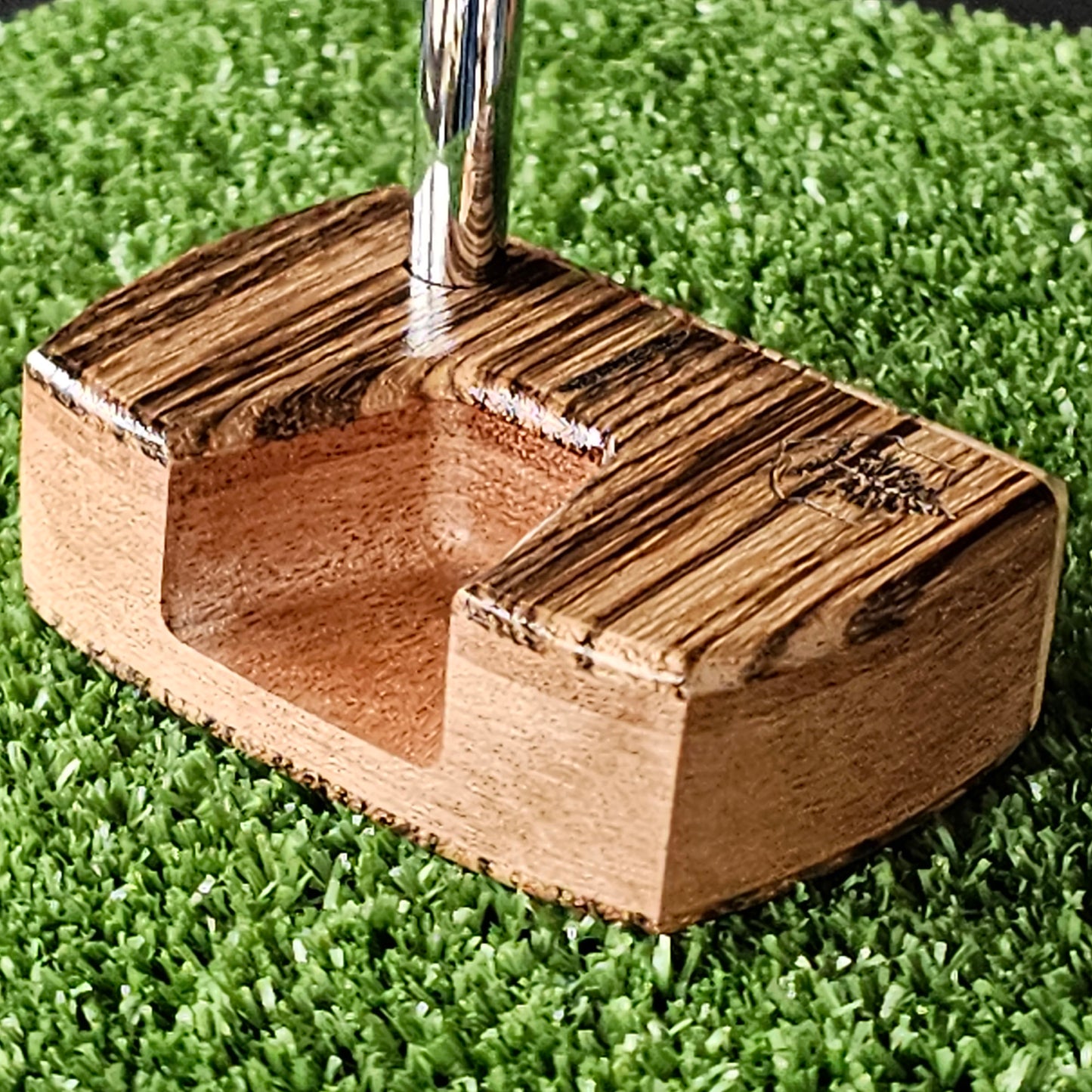 Zebrawood and Mahogany Woodrich Regal wood putter