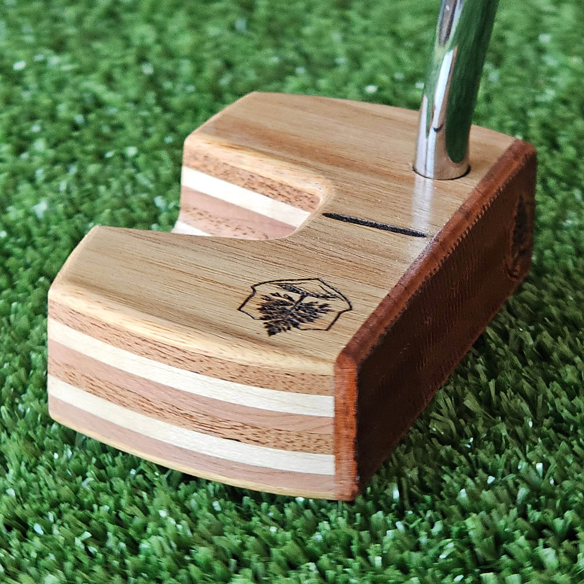 Canarywood Padauk and multi wood Woodrich Regal wood putter