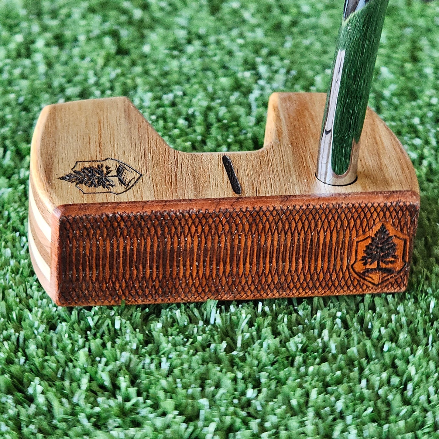 Canarywood Padauk and multi wood Woodrich Regal wood putter